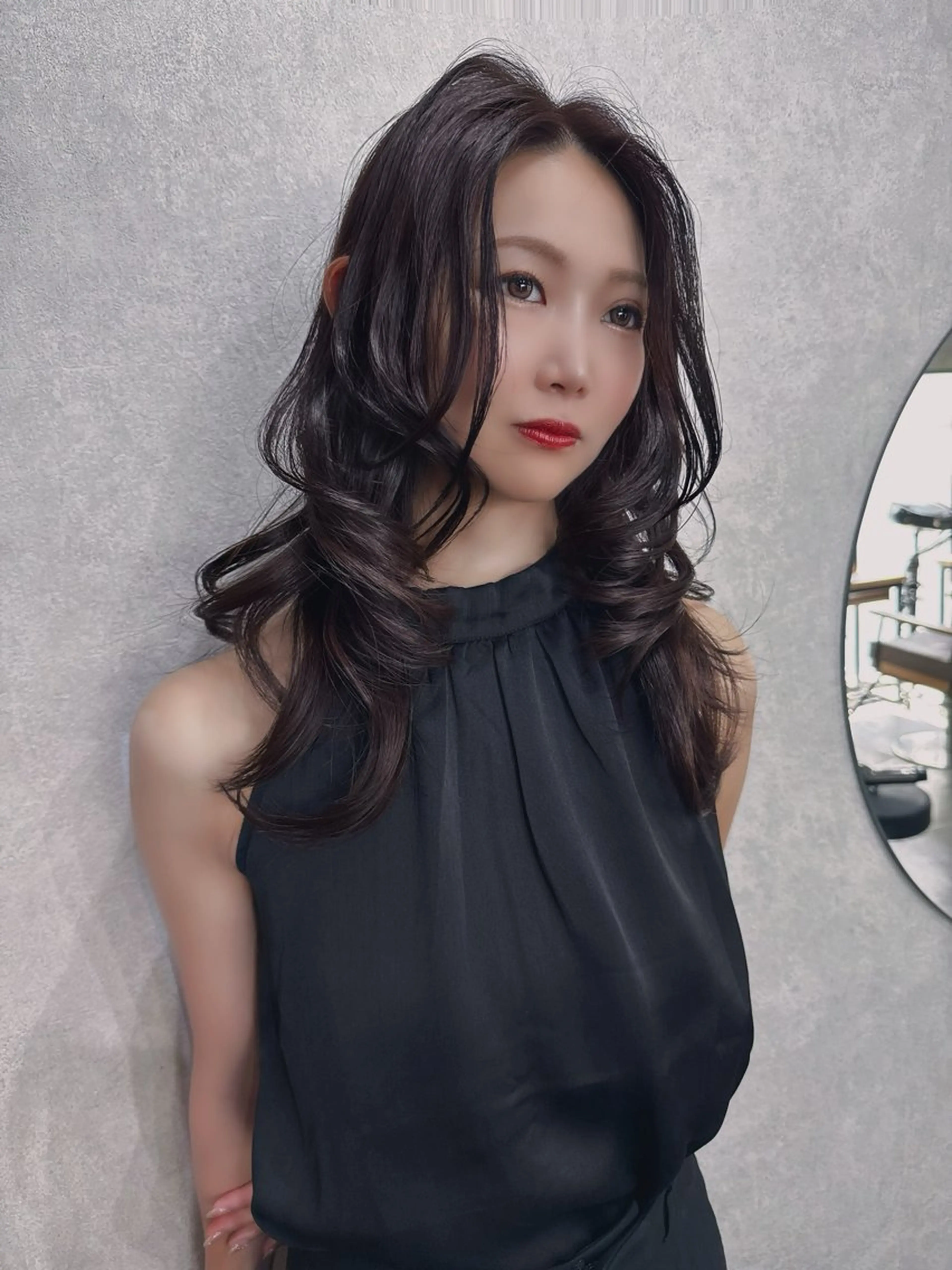 ロング カラー レイヤーカット AIRI layer cut hairのヘアスタイル