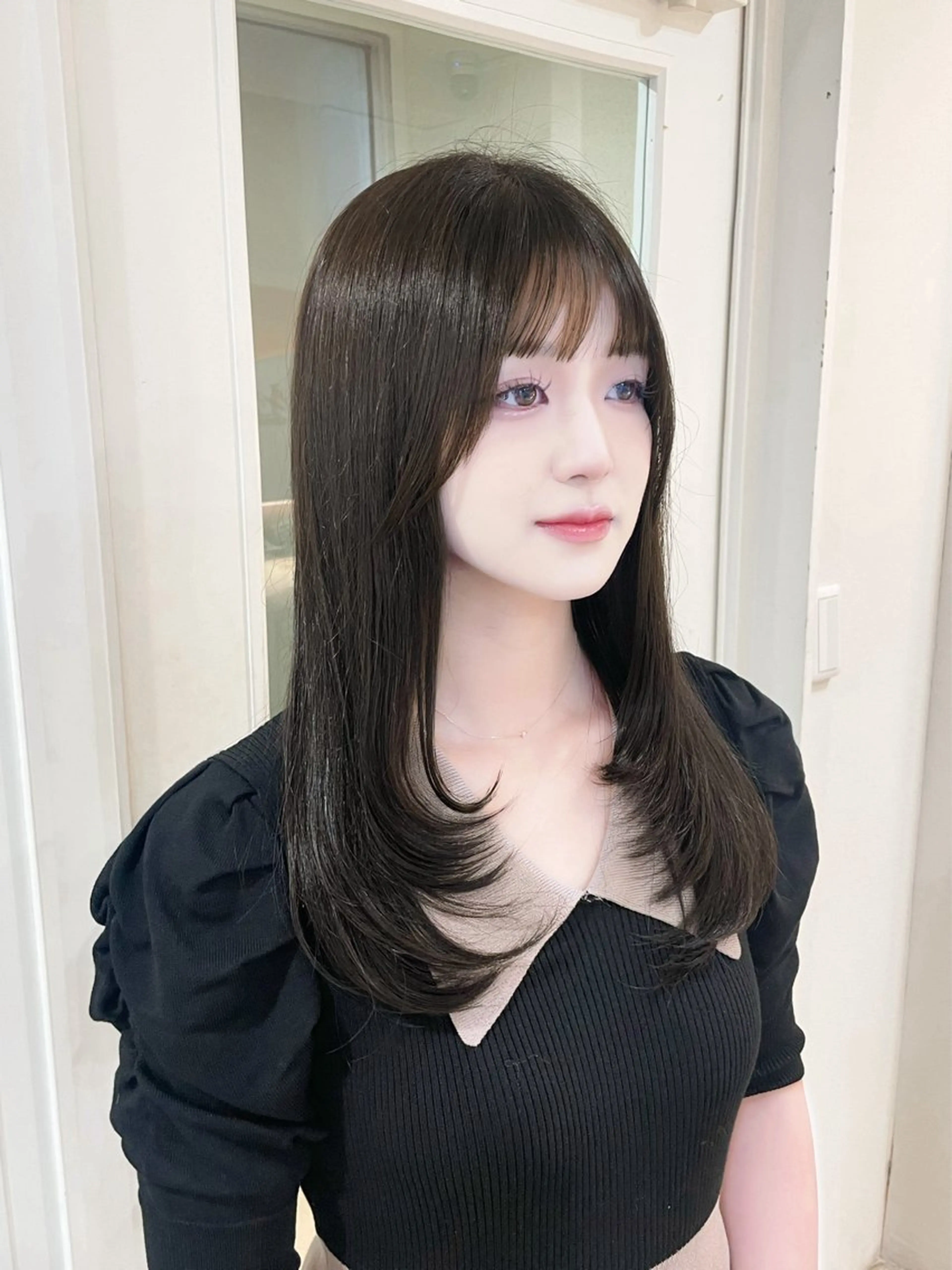 セミロング レイヤーカット 🍑韓国girly Saaya🍑🪄のヘアスタイル