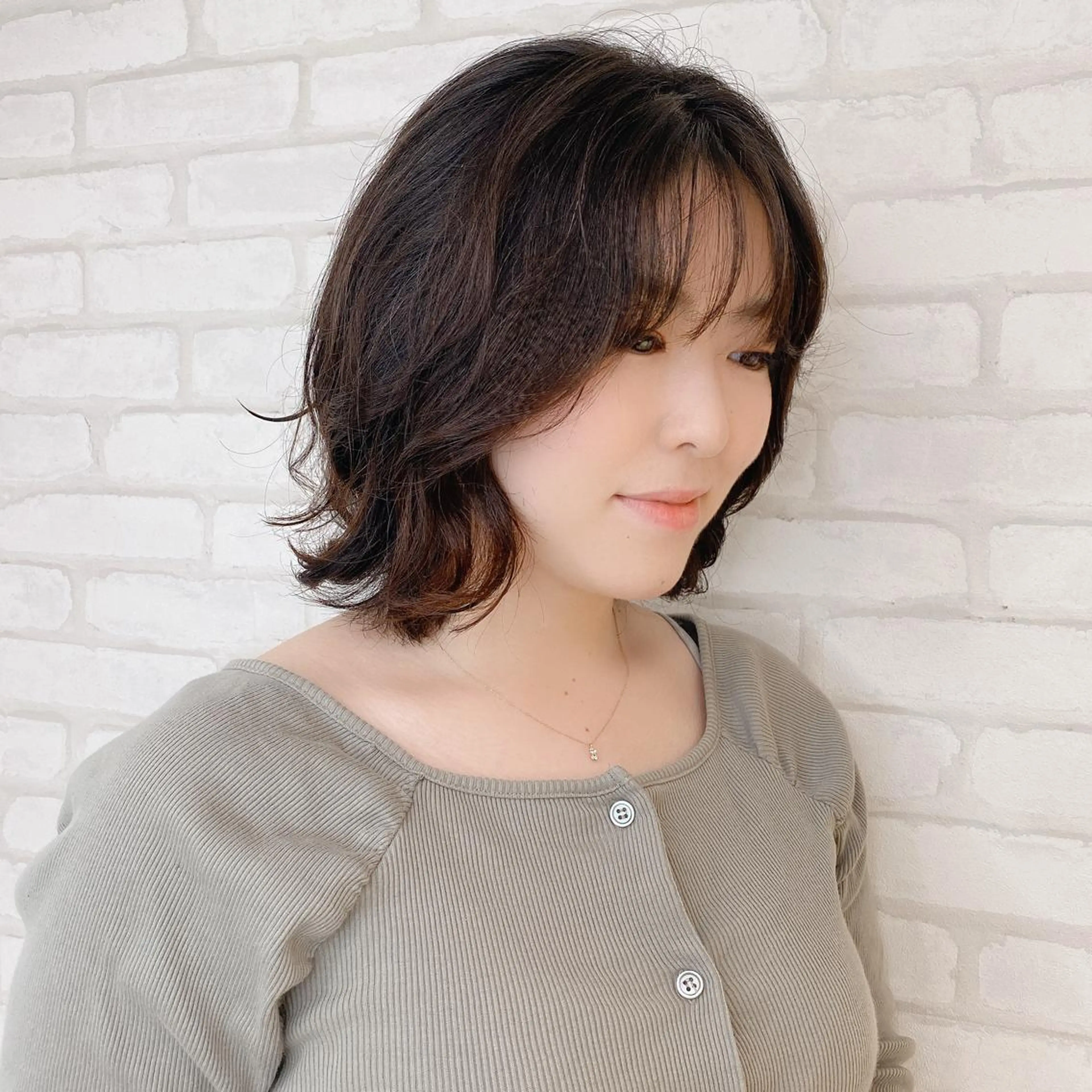 ミディアム パーマ abilita AZUSAのヘアスタイル