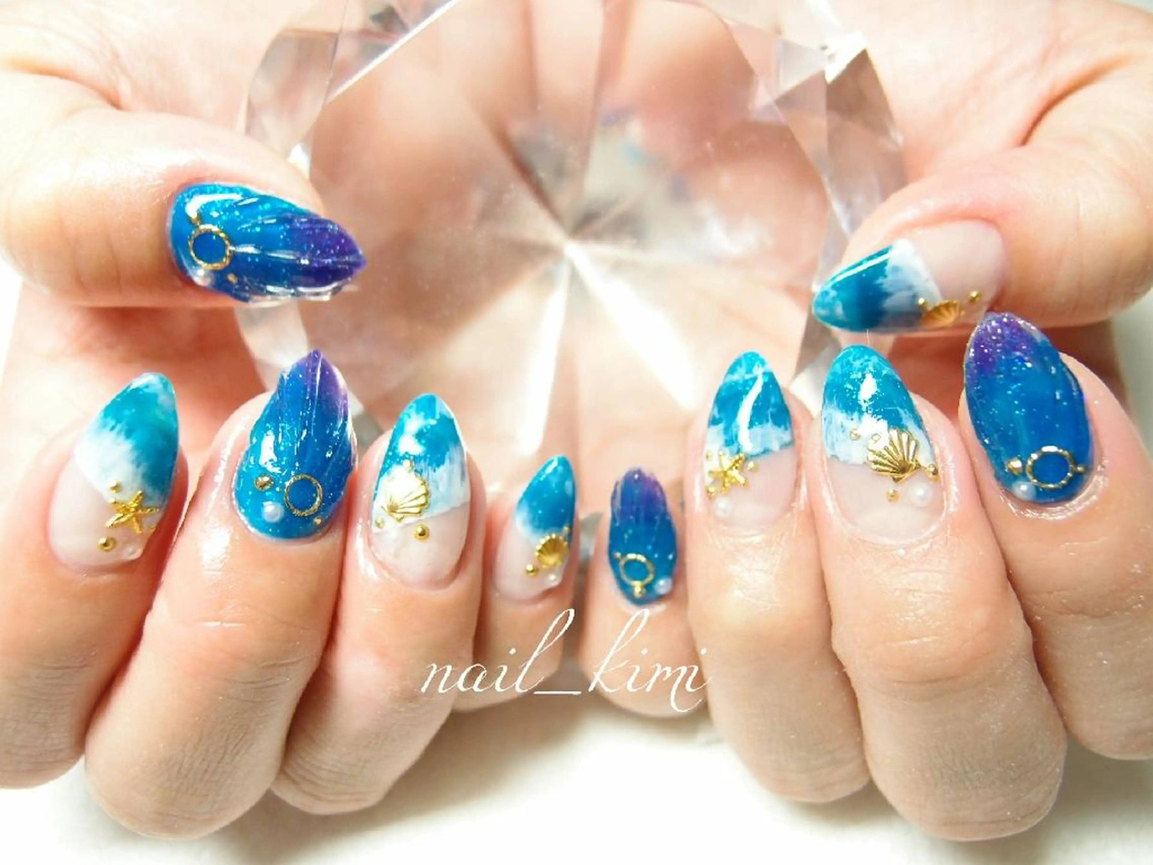 ネイル アートネイル 持ち込み ストーンネイル ConneQt所属・ETHOSENSE. kimikaのネイルデザイン