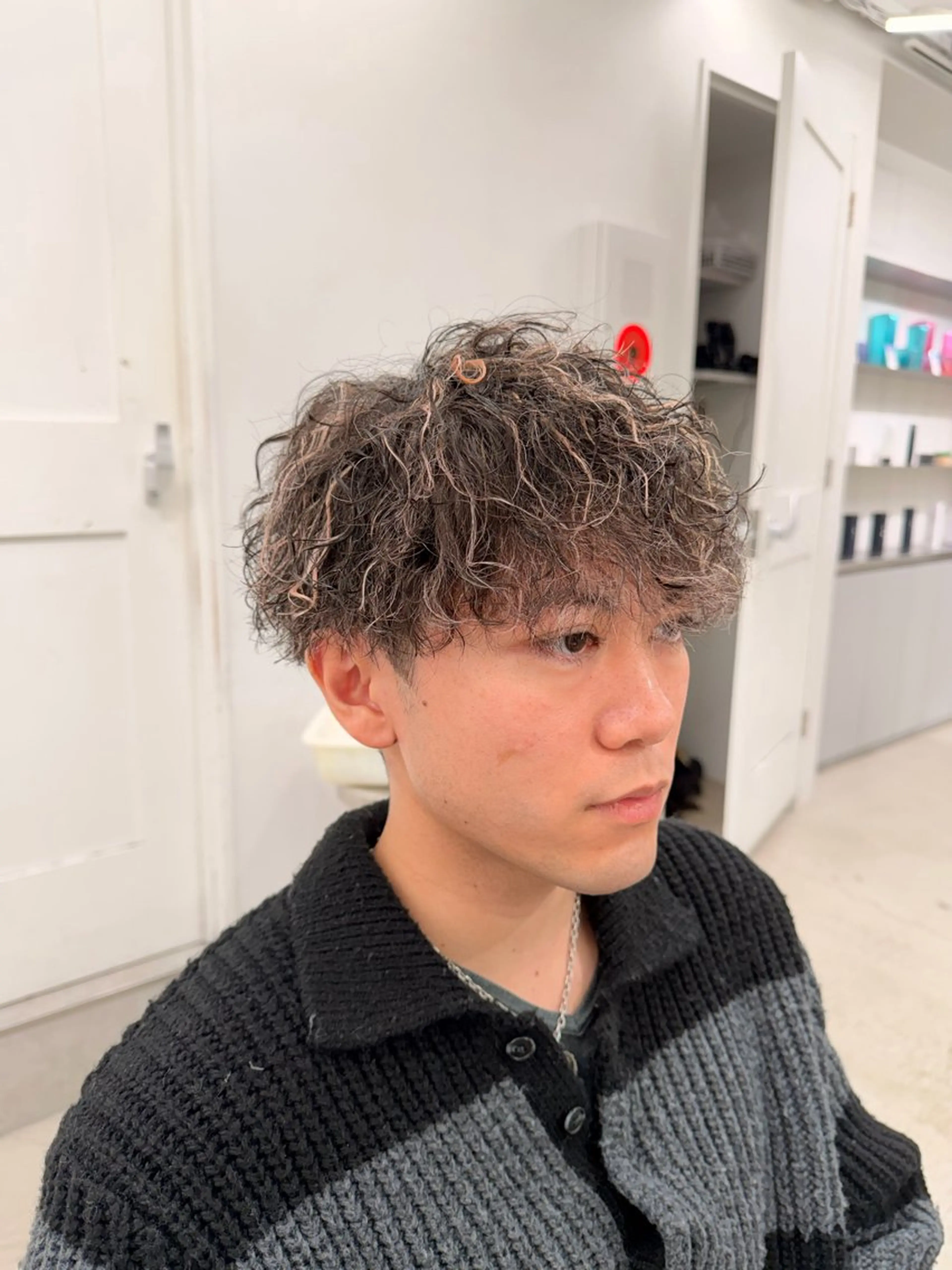 カラー パーマ メンズ カット ヘアカラー パーマ メンズ/シャドウ/ 波巻き/kyogoのヘアスタイル