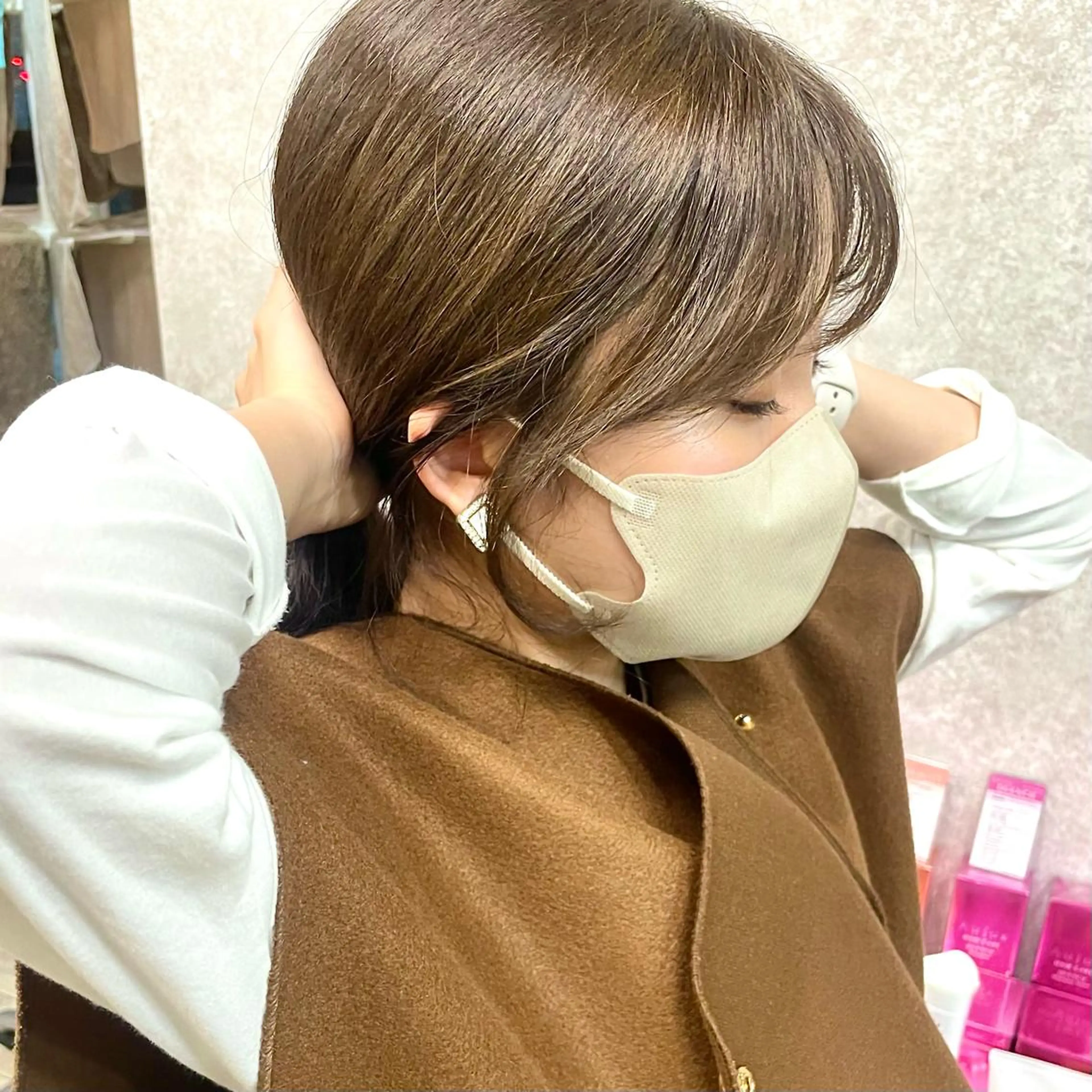 ミディアム カラー カット ヘアカラー 高橋 みく/ minim 暖色のヘアスタイル