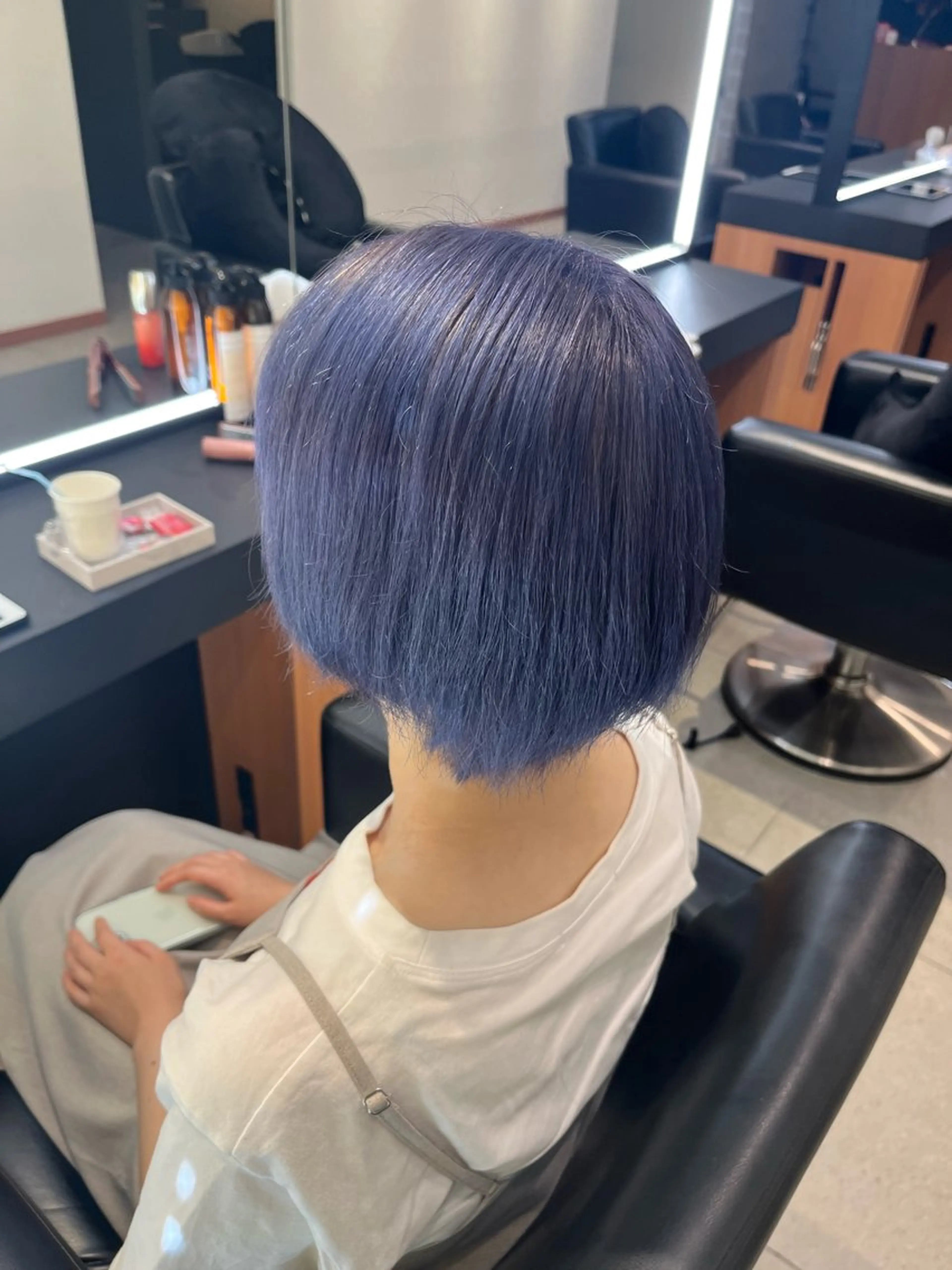 ショート カラー ブルーカラー ブルーラベンダー ラベンダーカラー ERII (ému) 伏見・栄/カット無料のヘアスタイル