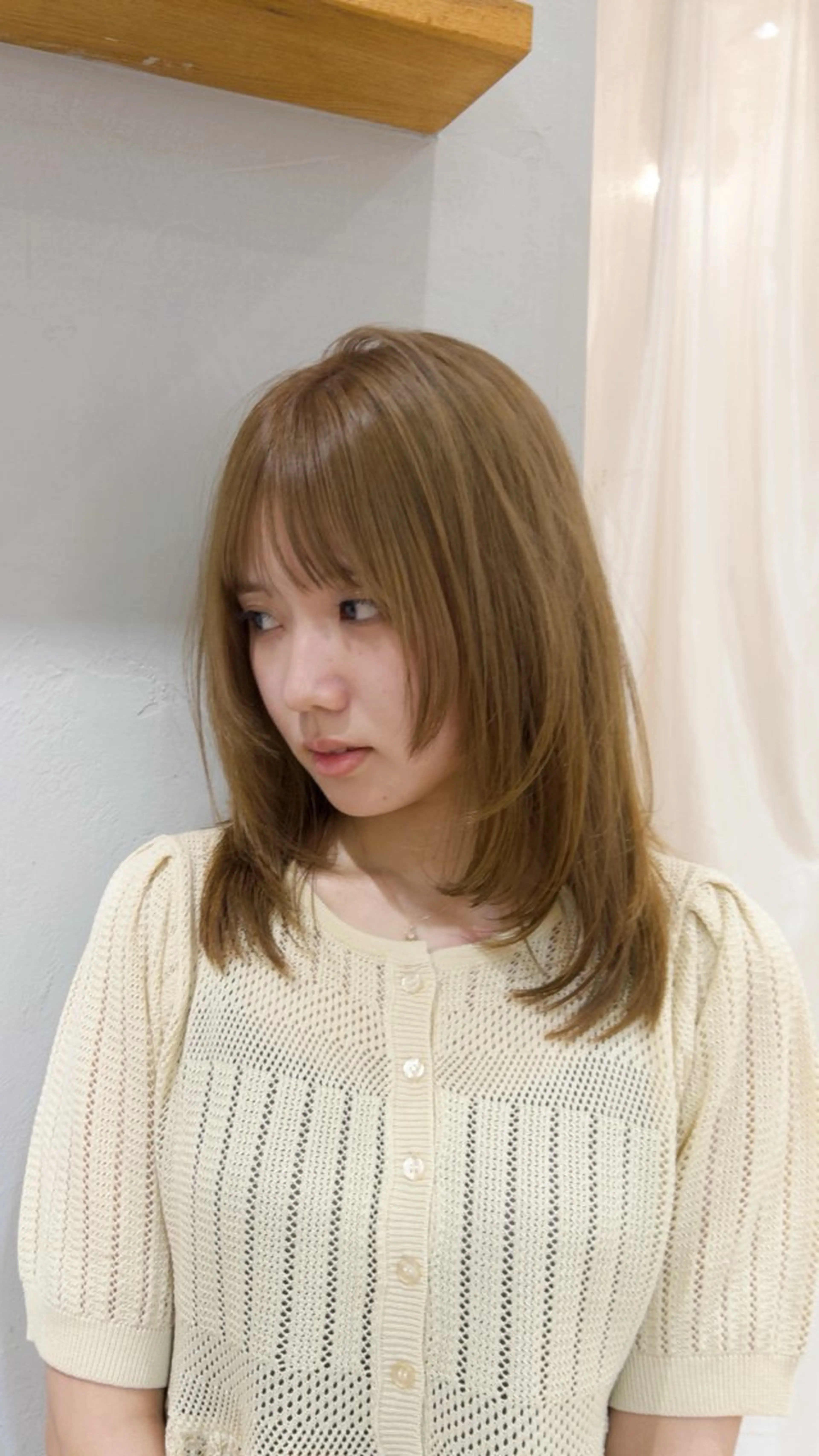 ミディアム カラー カット ヘアカラー トリートメント じゅわっと暖色カラー 🍊Moemiのヘアスタイル