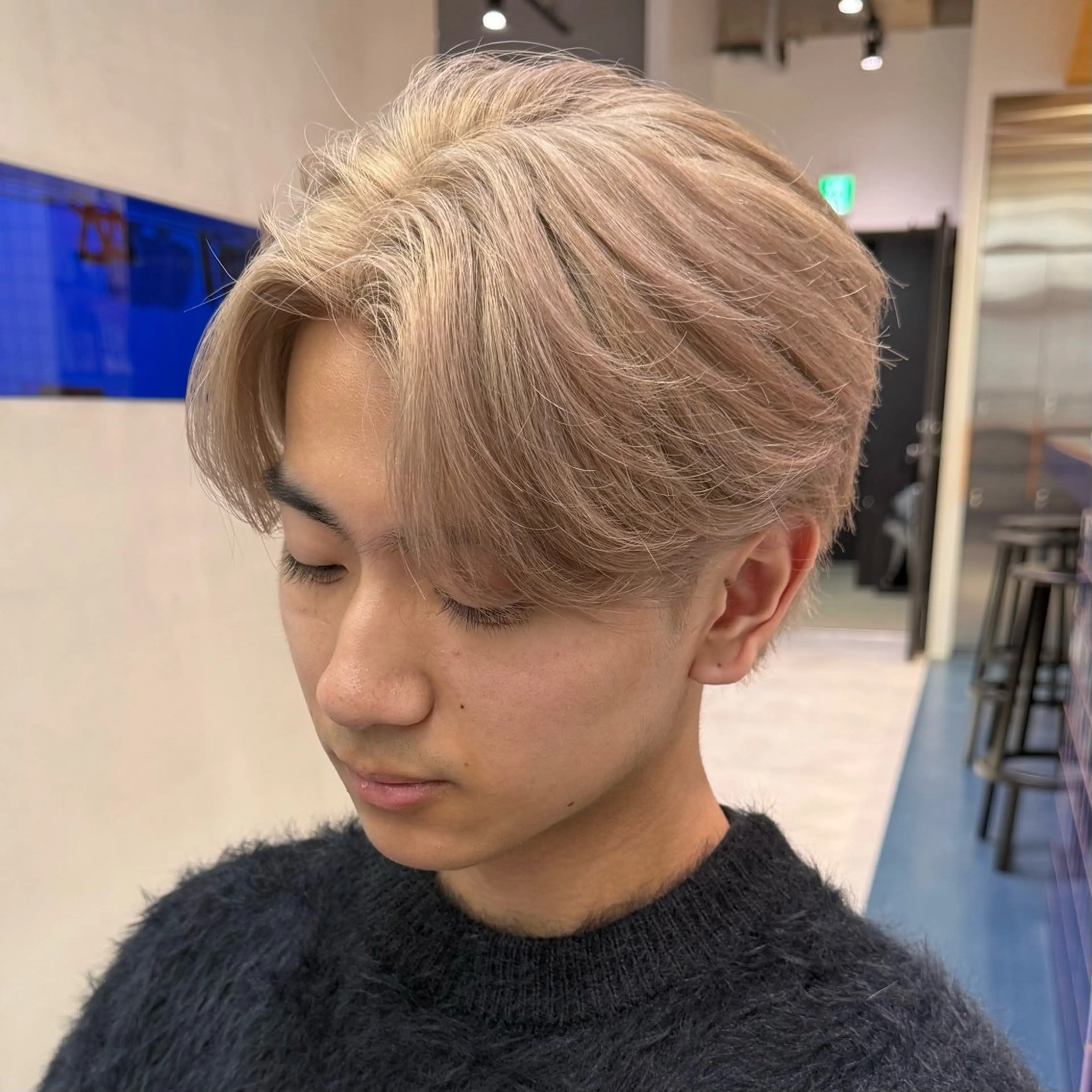 カラー メンズ ヘアカラー ミルクティーベージュ /sara💛のヘアスタイル