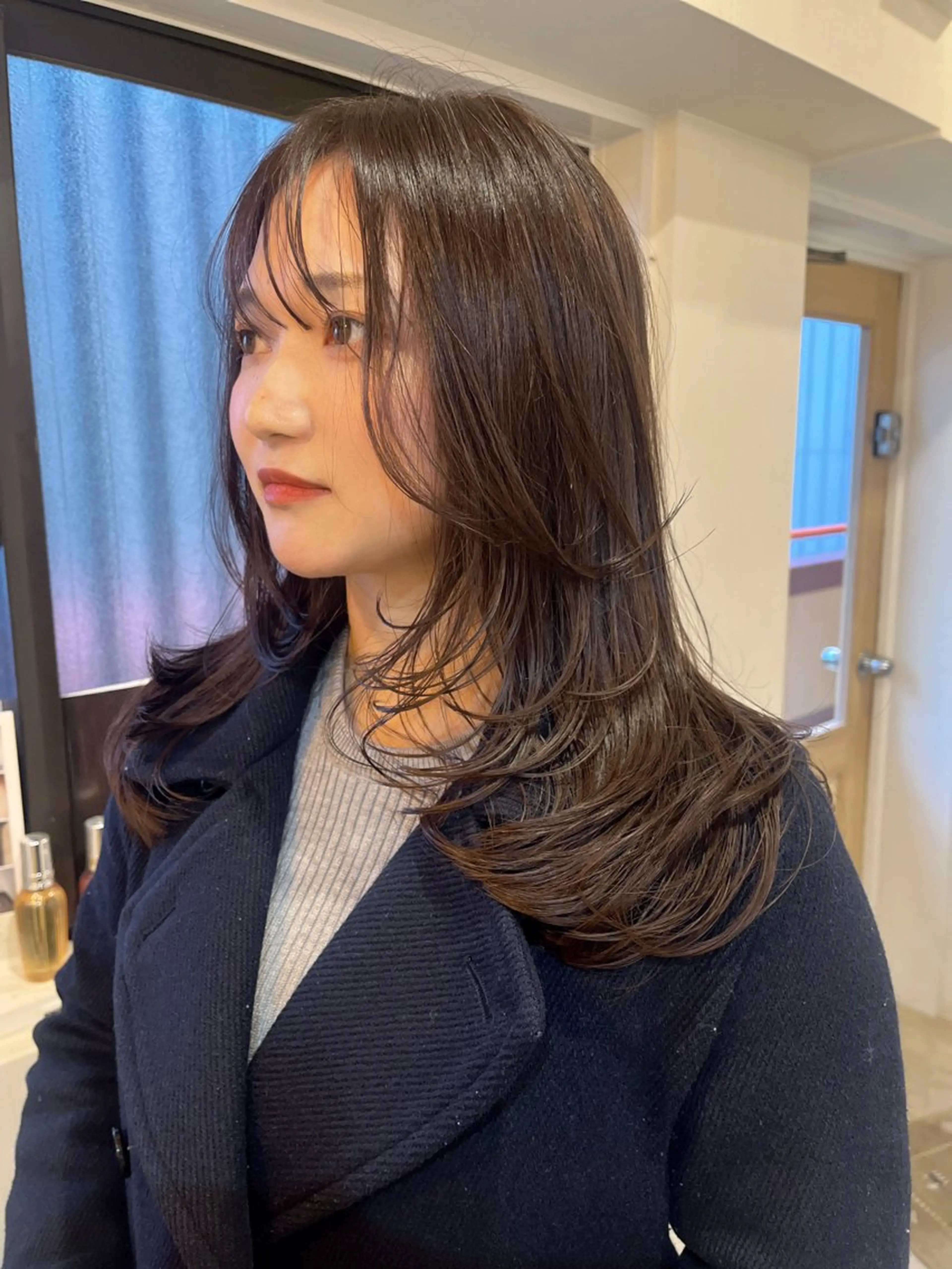 セミロング カット ヘアカラー トリートメント 下石怜子/レイヤー/ 透明感カラーのヘアスタイル