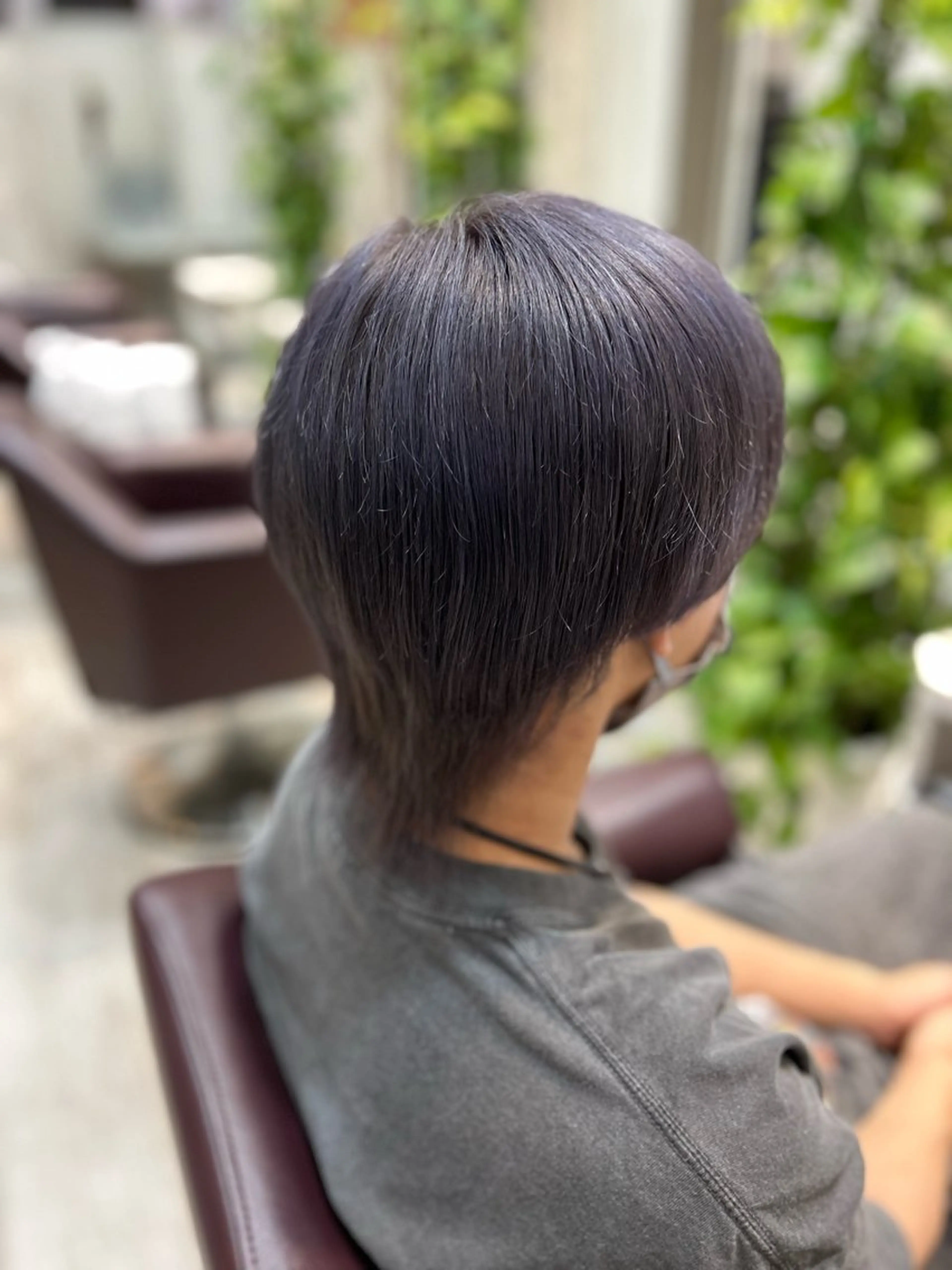 ショート カラー メンズ メンズブリーチ ブリーチ パープルカラー シルバー Breath by first 富谷【ブレス バイ ファースト 富谷】所属・田口 舞衣のヘアスタイル