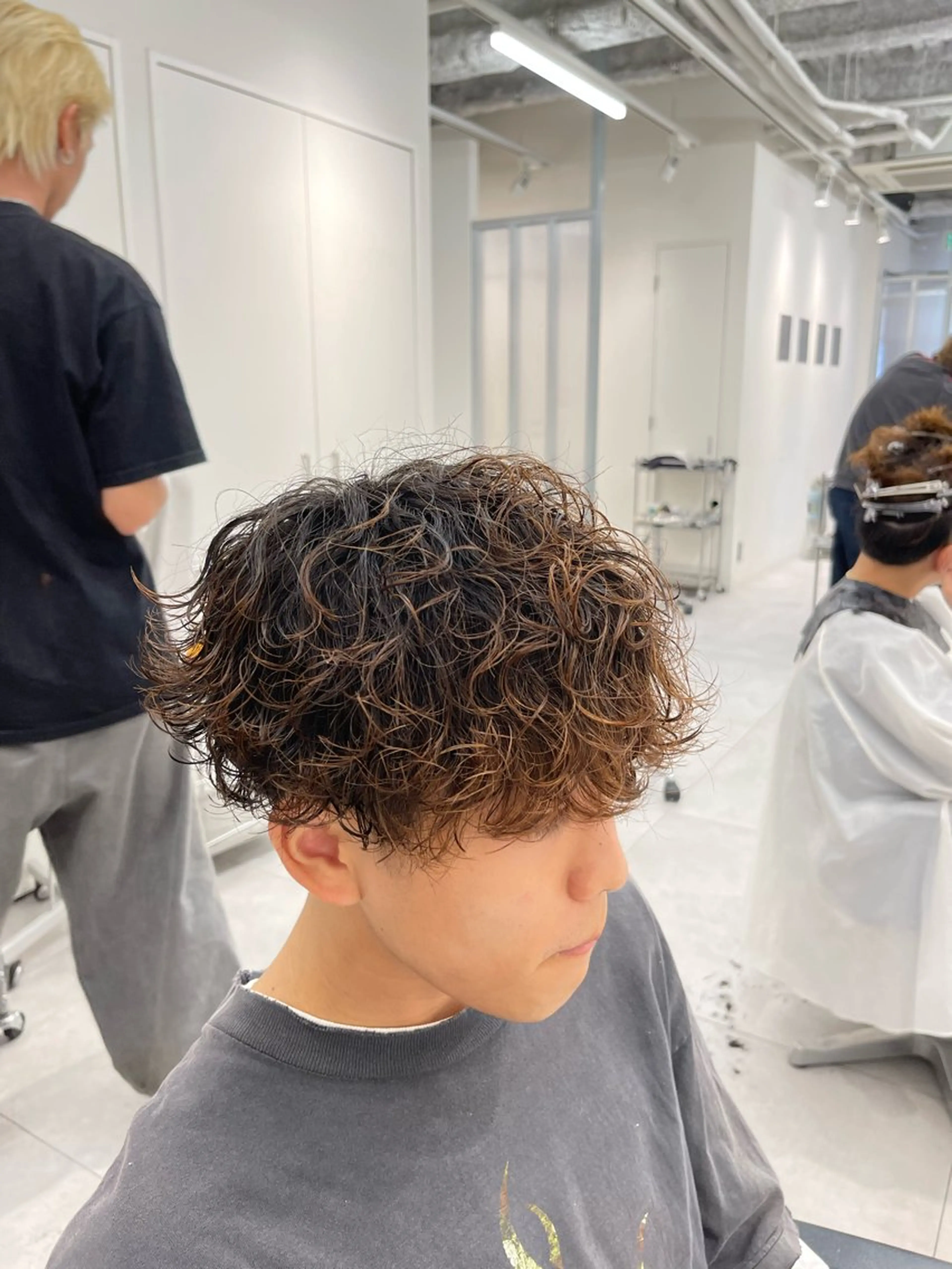 パーマ メンズ カット パーマ トリートメント メンズ特化/パーマ 短髪パーマ/来星のヘアスタイル