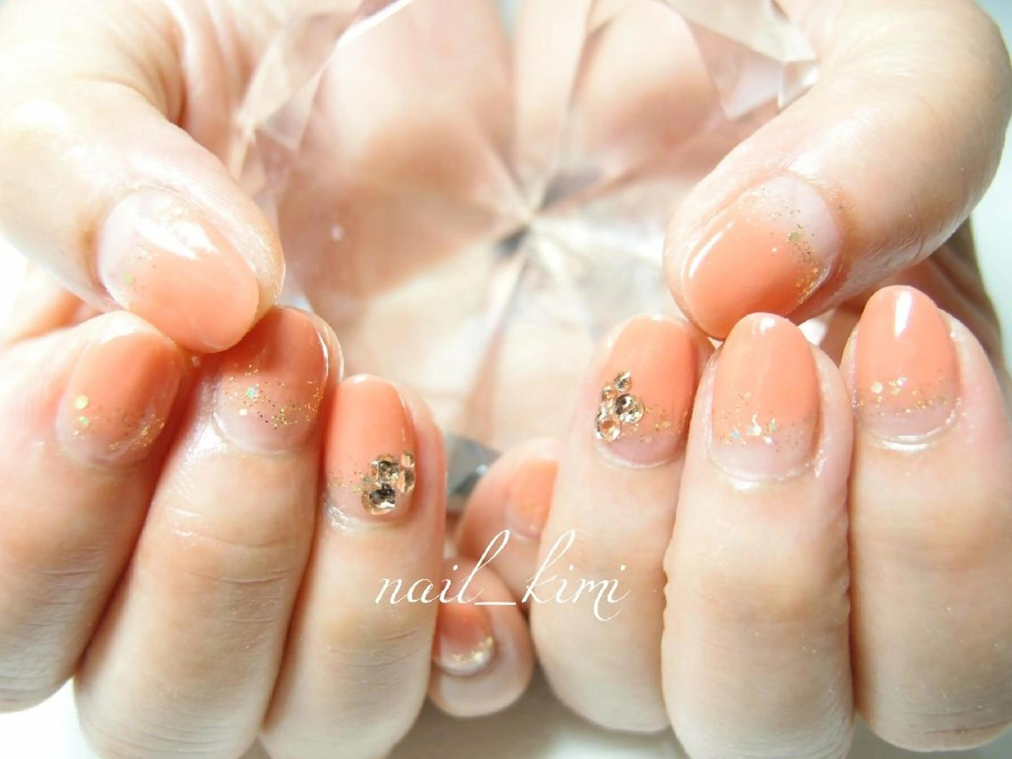 ネイル メンズ グラデーション ストーンネイル ConneQt所属・ETHOSENSE. kimikaのネイルデザイン