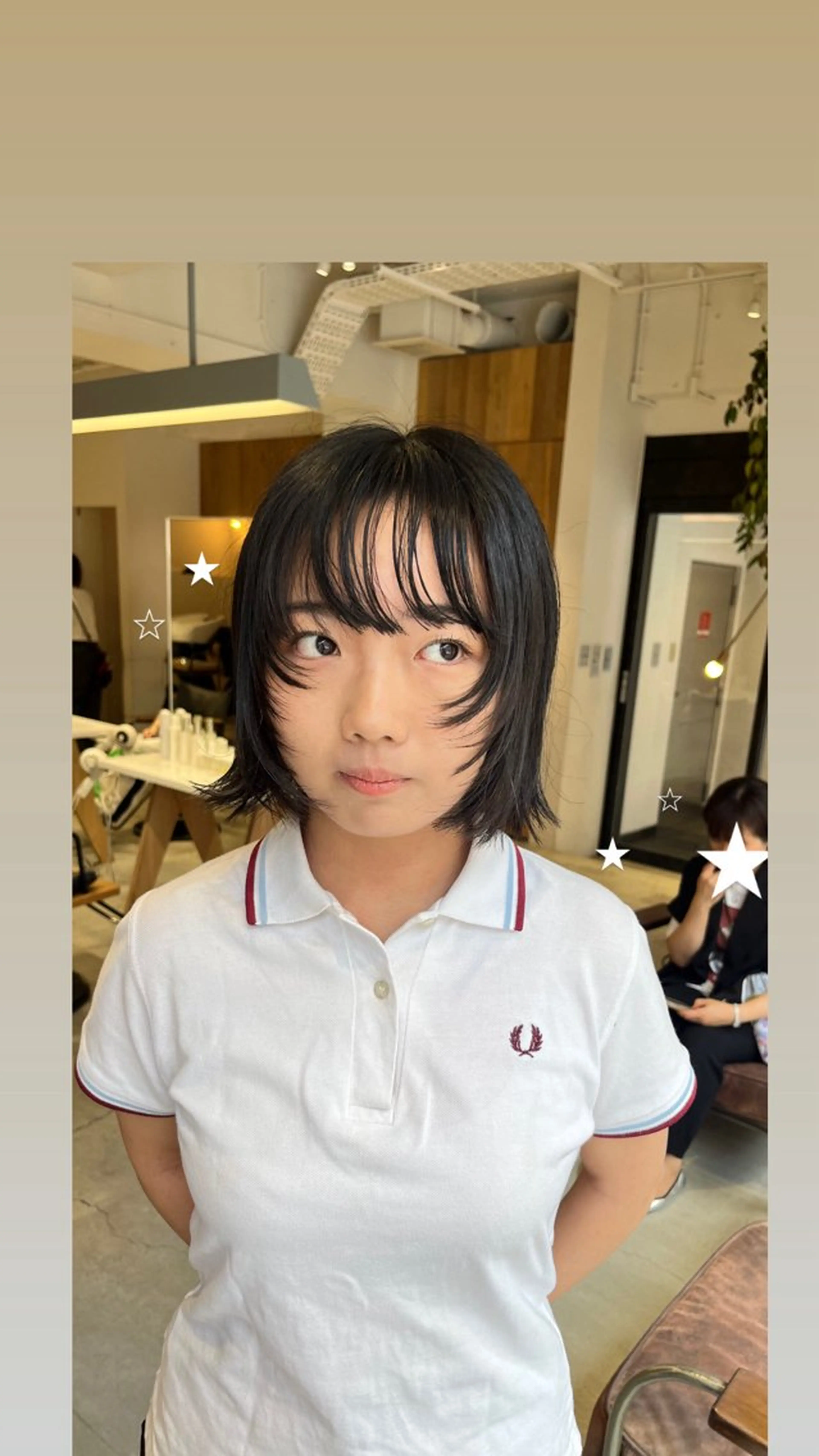 ミディアム ボブ 顔まわりレイヤー レイヤーカット Yamamoto Hana/京都美容室のヘアスタイル