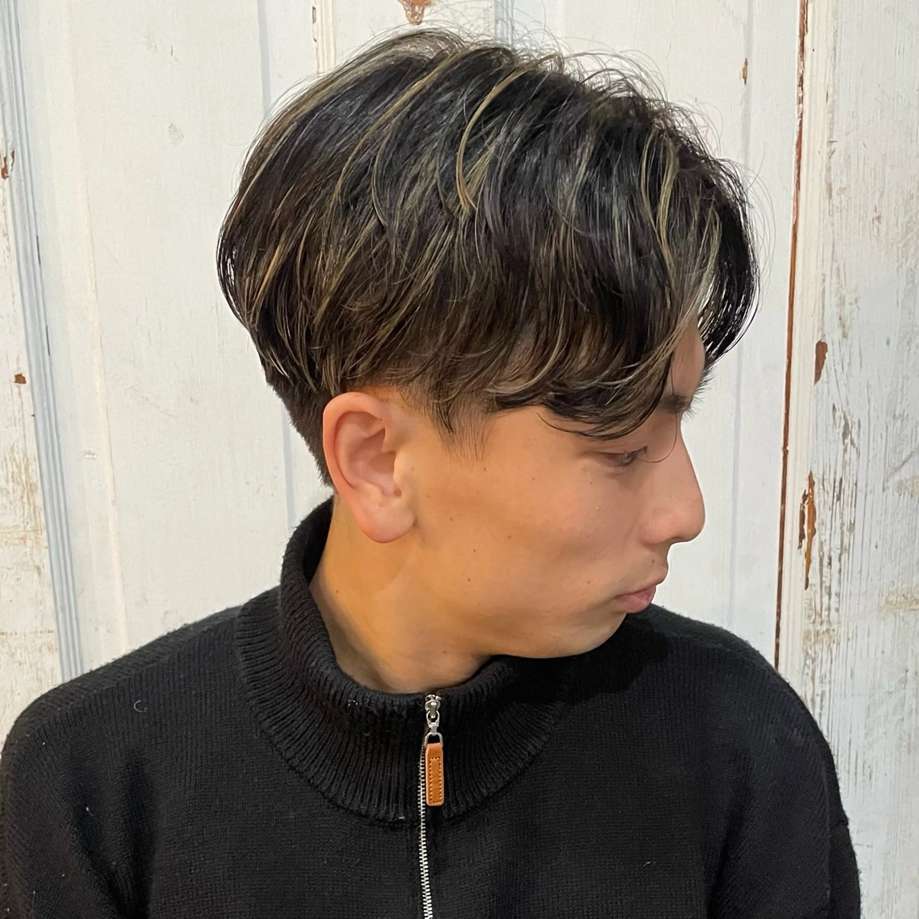 ミディアム カラー メンズ 南堀江🌿パーマ Tetsu【テツ】のヘアスタイル