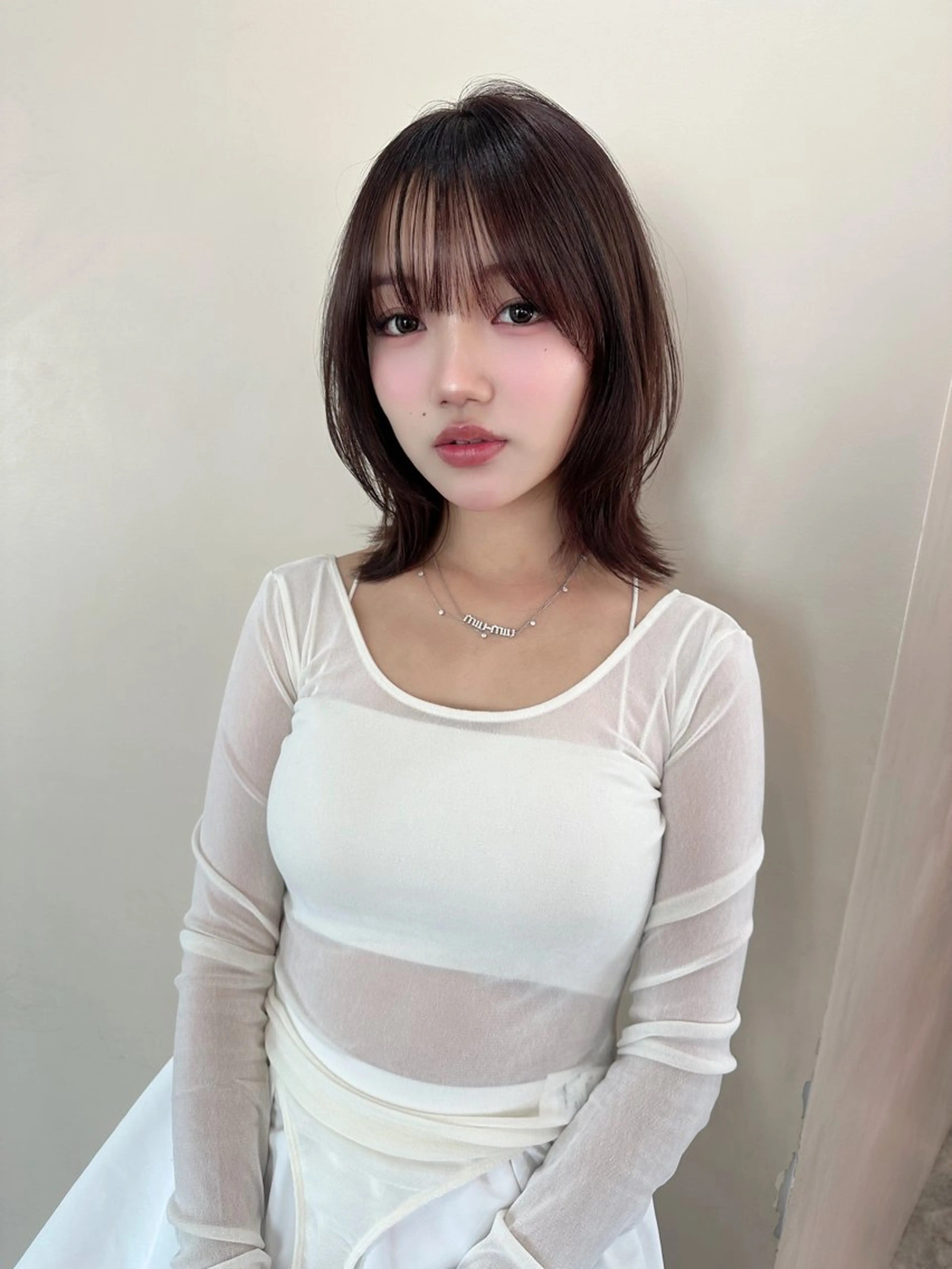 ミディアム ボブレイヤー ボブ レイヤーカット 鎌倉 彩のヘアスタイル