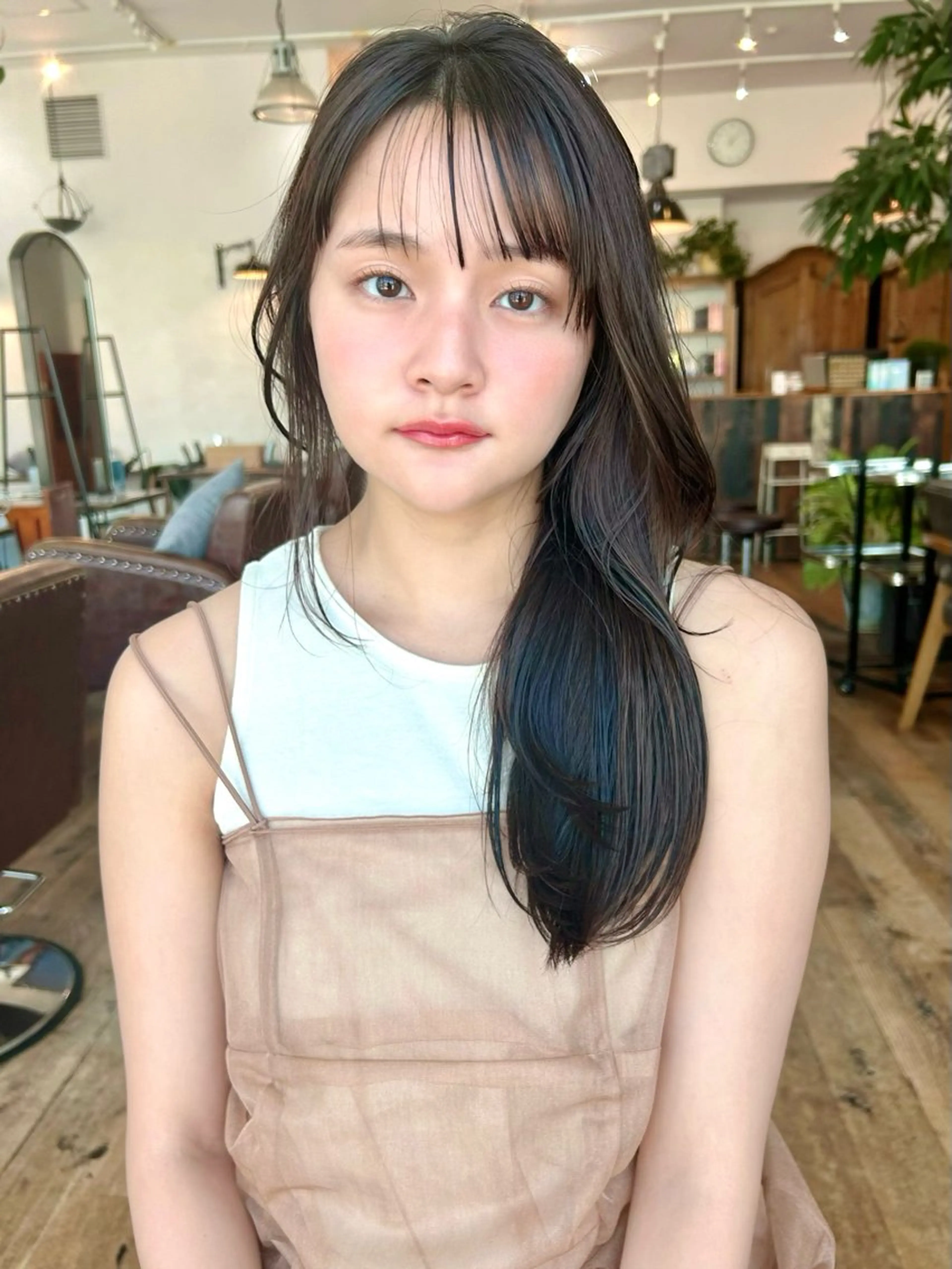 ロング カラー カット 縮毛矯正 高リピート/レイヤー 骨格似合わせ/色持ちのヘアスタイル