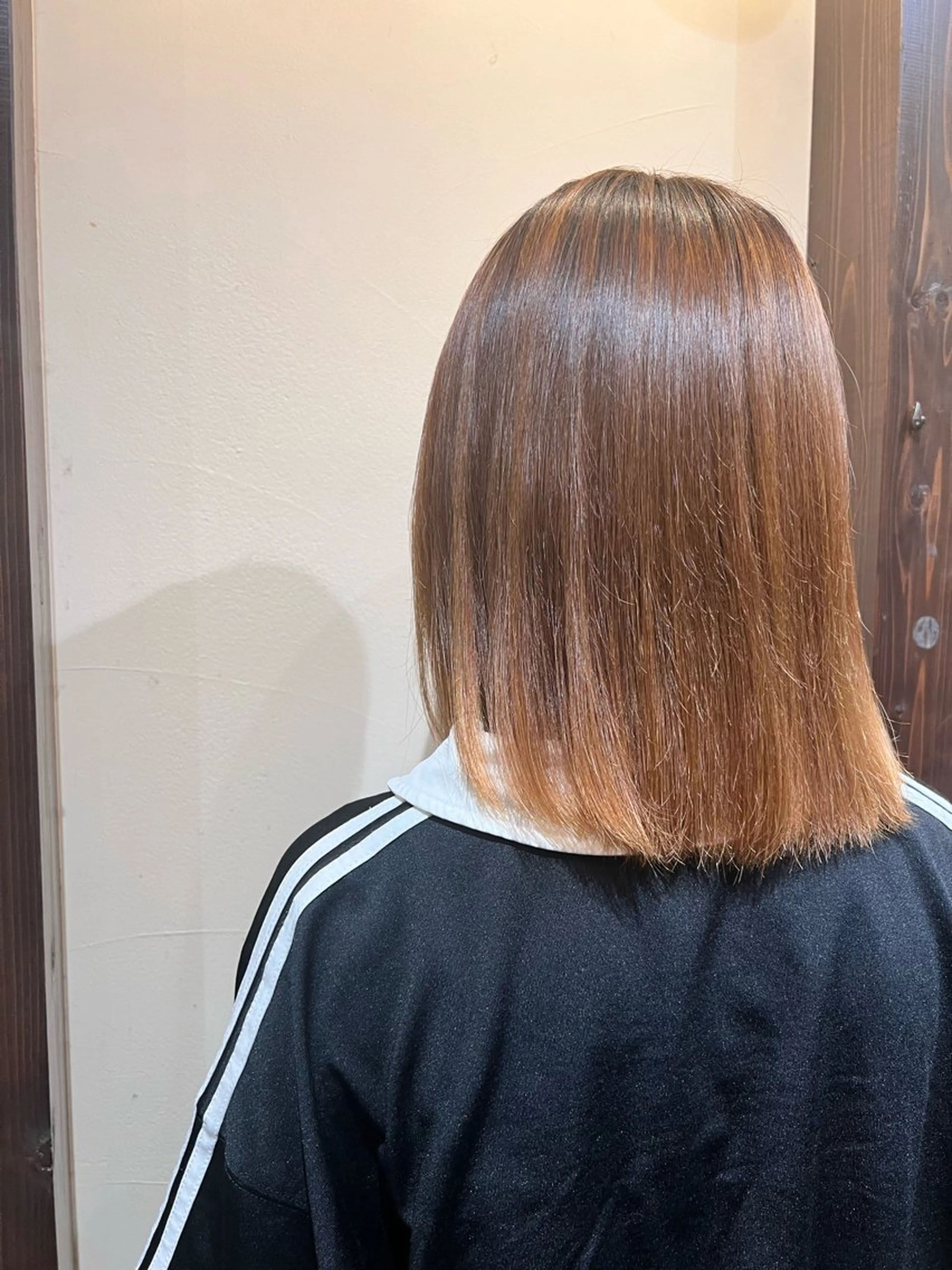 ミディアム トリートメント 縮毛矯正 Luster Friends所属・まゆ | 艶カラー | ストレートのヘアスタイル