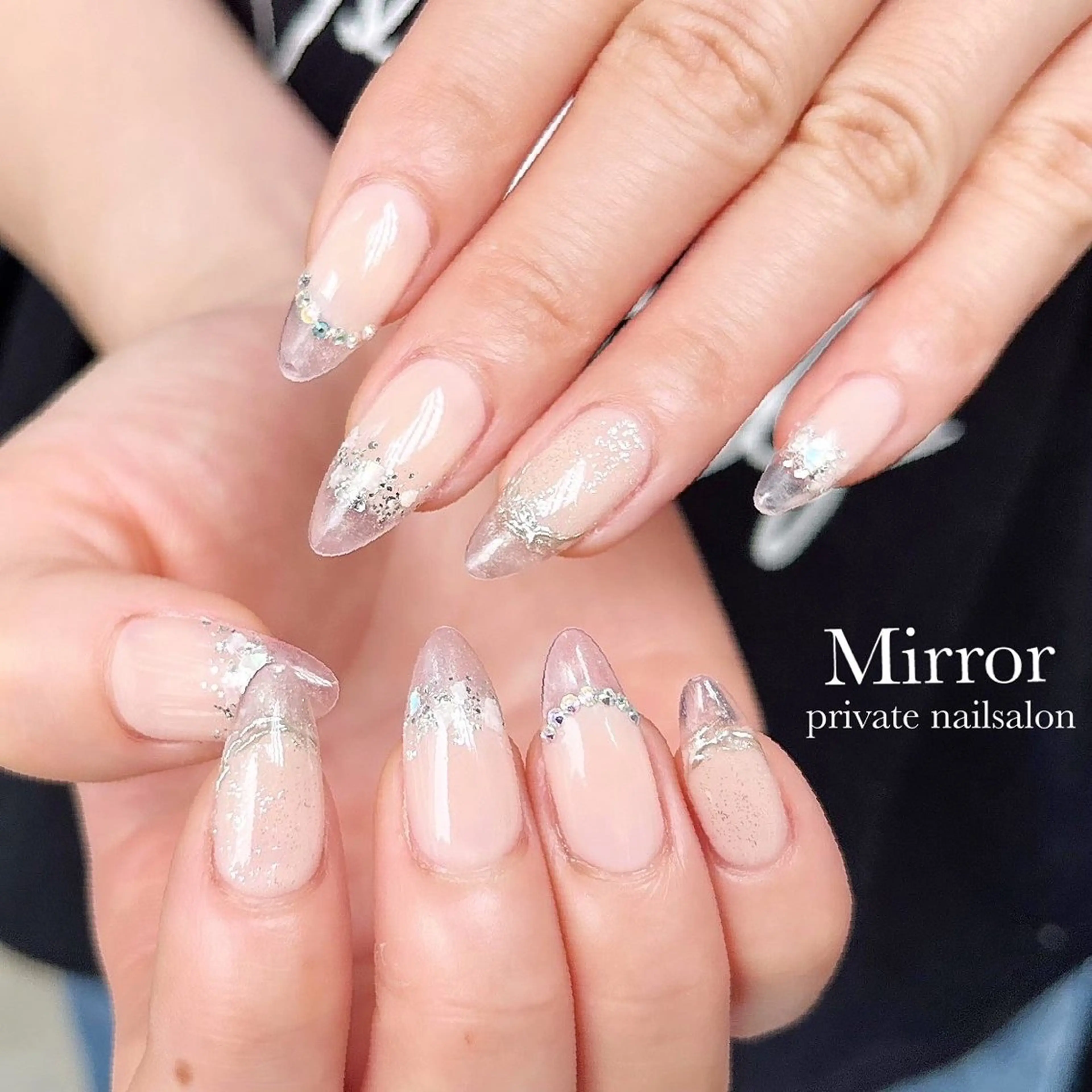 ネイル クリアネイル nailsalon Mirrorのネイルデザイン