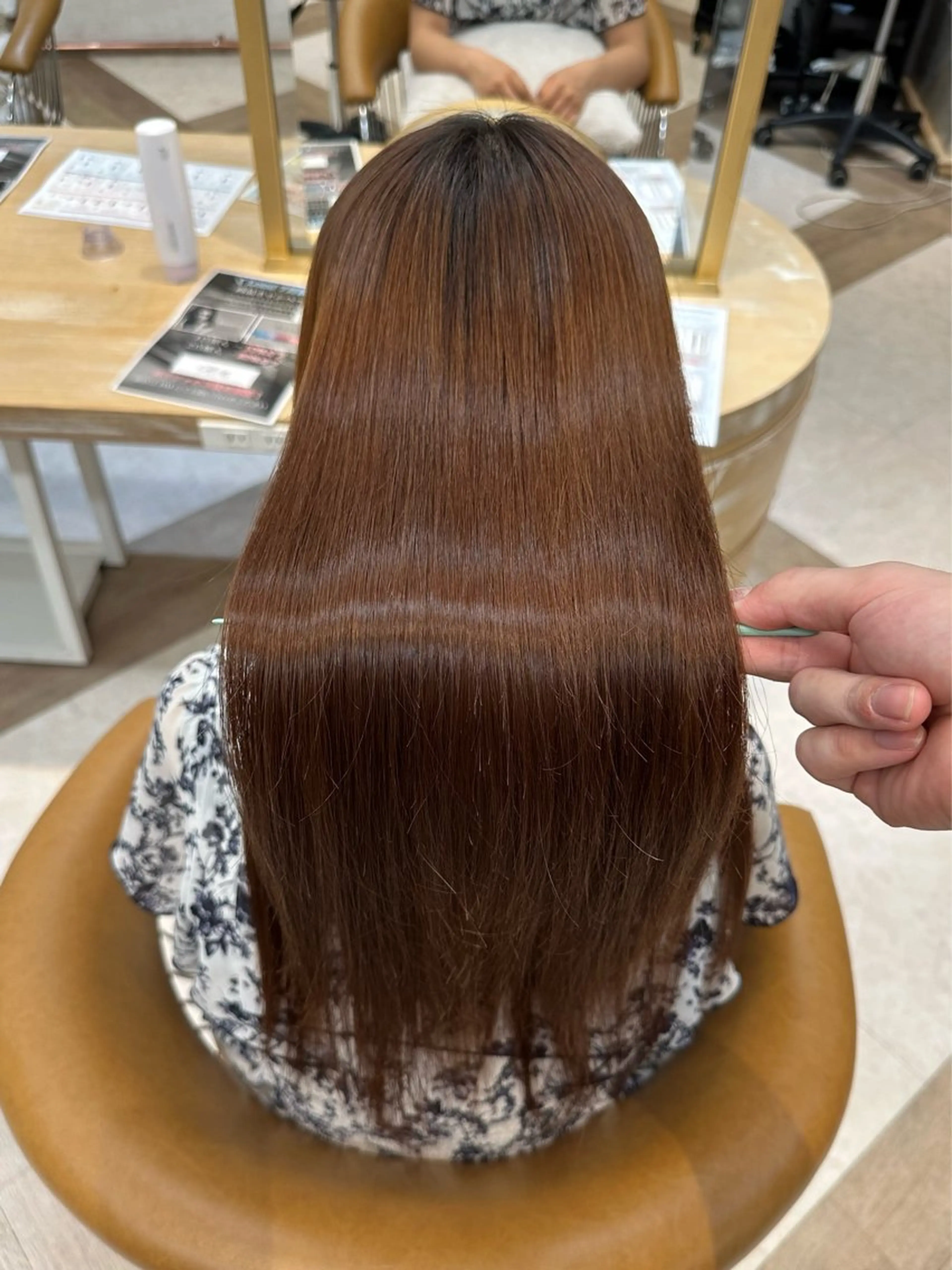 ロング 縮毛矯正 トリートメント 荻野 峻輔/レイヤー /韓国ヘア/艶カラーのヘアスタイル