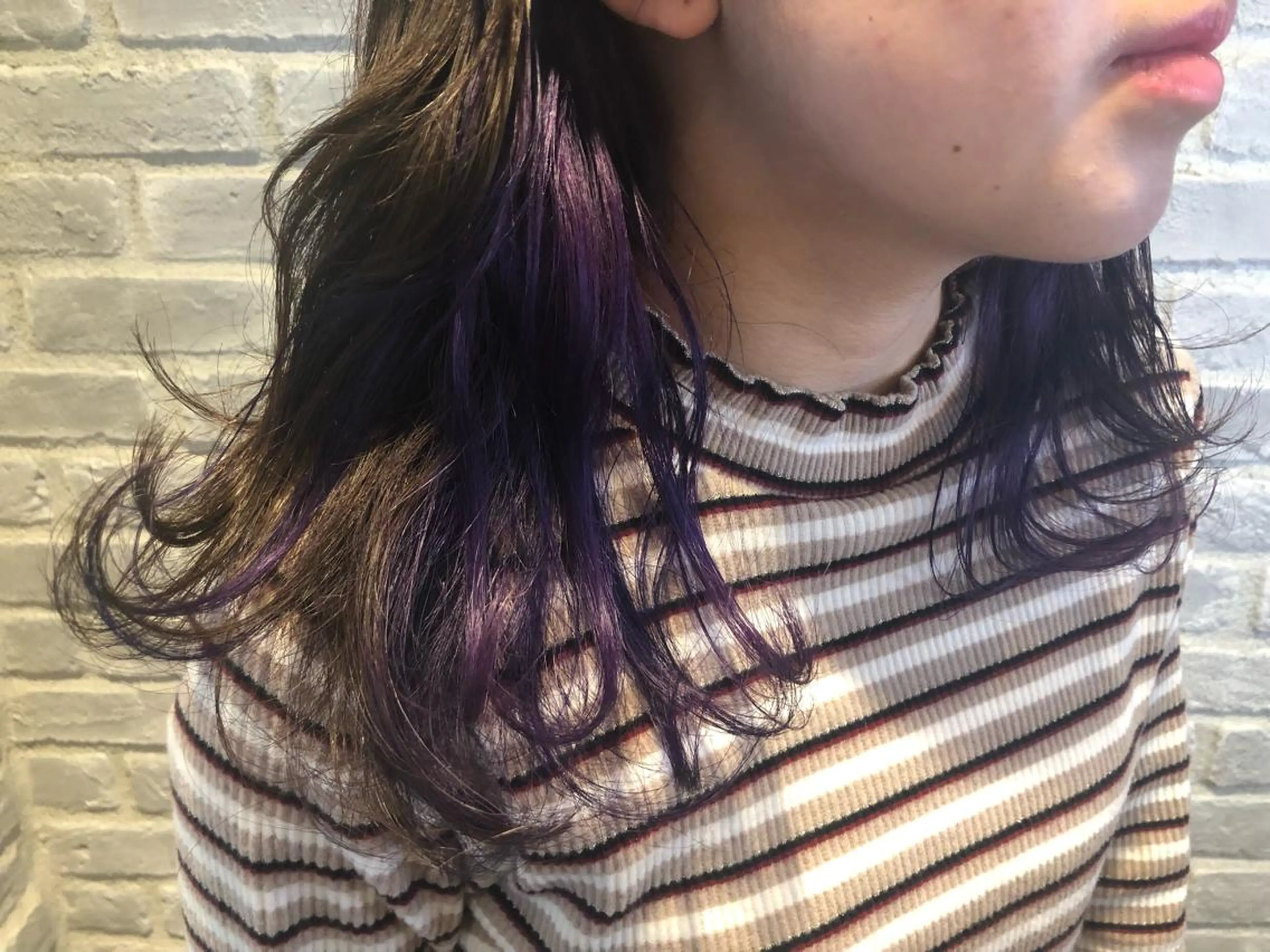 セミロング カラー ヘアアレンジ 藤井 菜緒のヘアスタイル