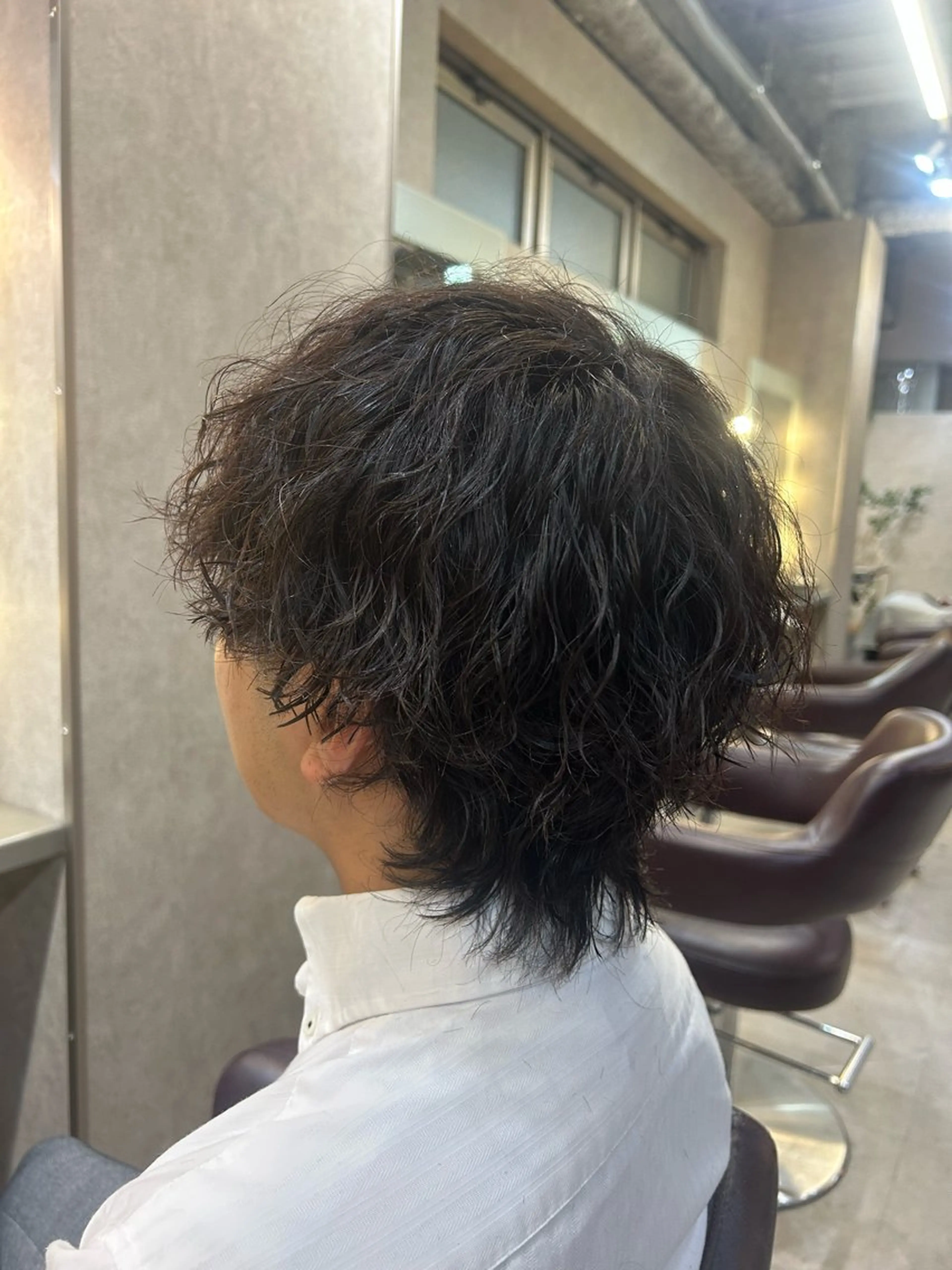 ミディアム パーマ メンズ カット パーマ Flag hair所属・か れんのヘアスタイル