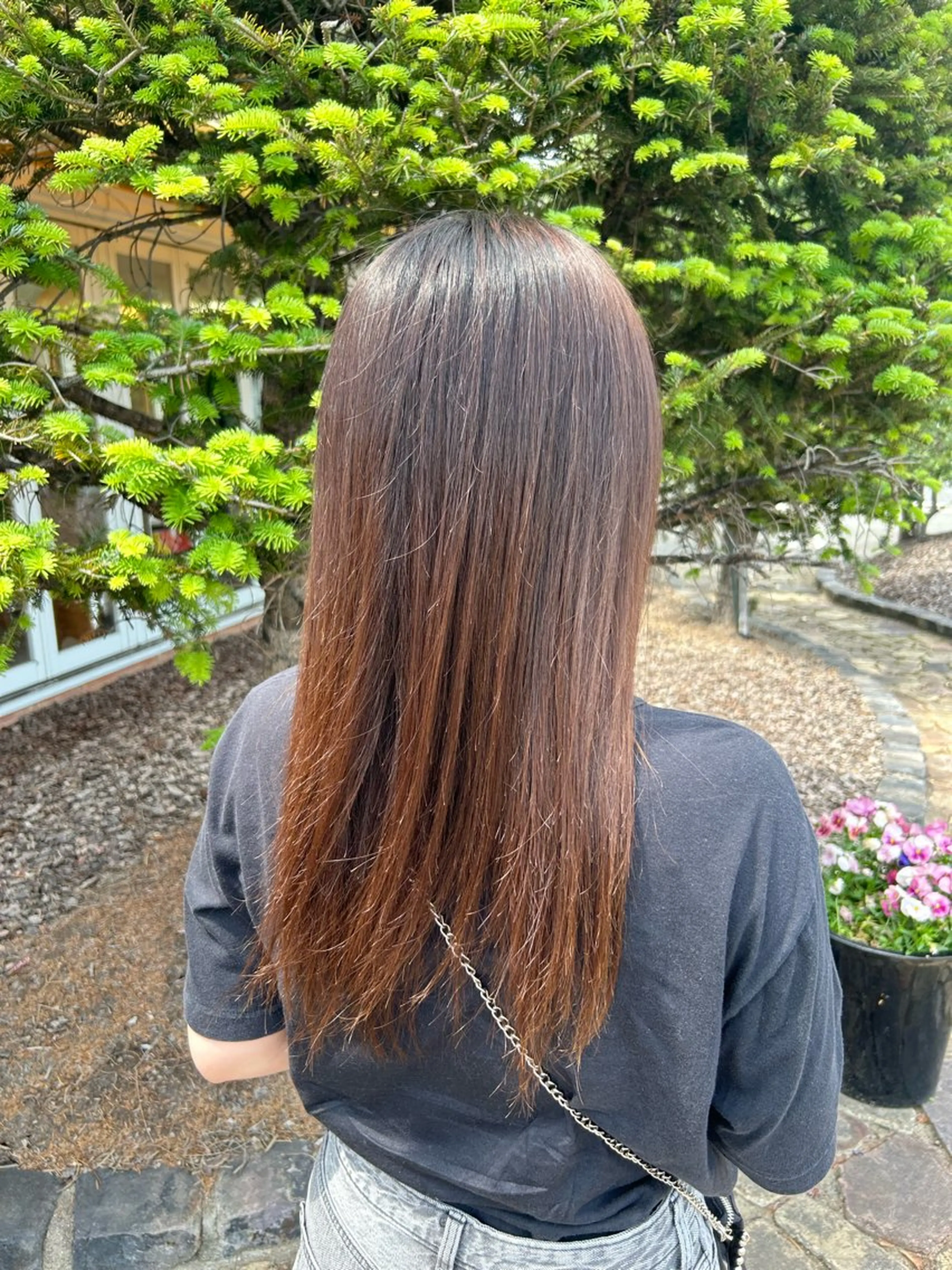 ロング ロング カット 縮毛矯正 ヘアルームflat・ Rena🌼ྀིのヘアスタイル