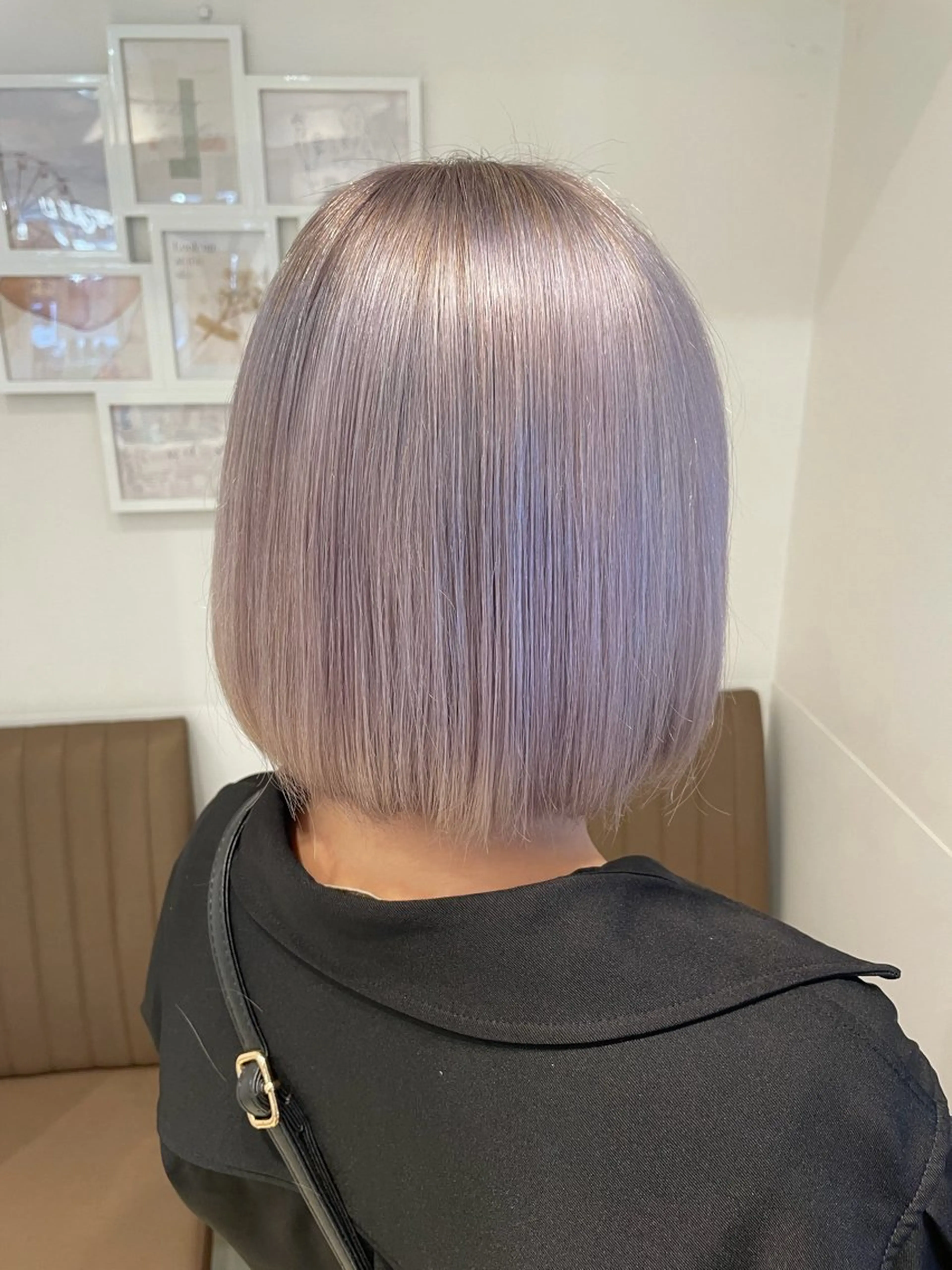 ミディアム カラー ハイトーンカラー ボブ カット ヘアカラー トリートメント 《ブリーチ/赤み消し /髪質改善》若松良樹のヘアスタイル