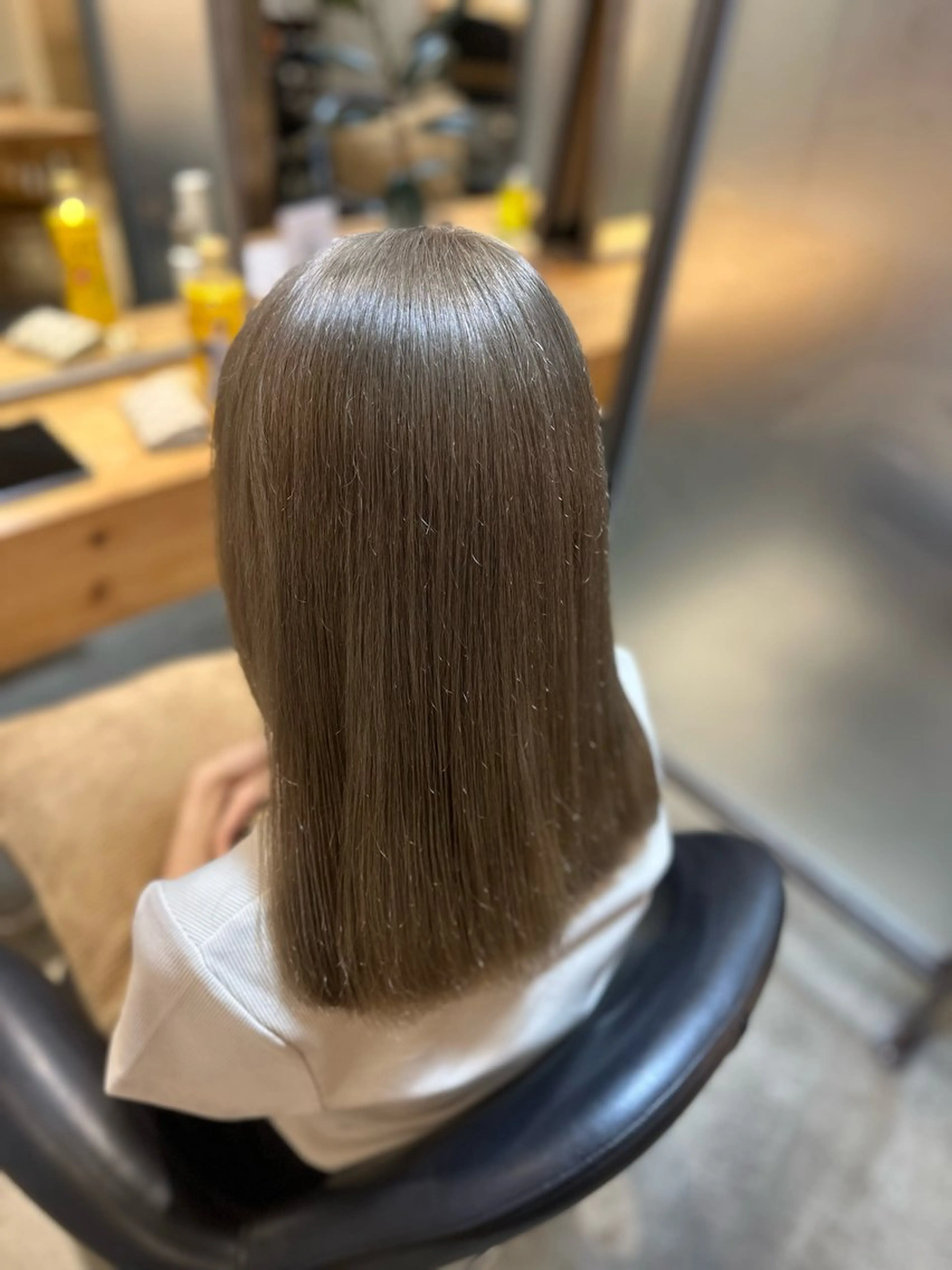 セミロング カラー ブリーチカラー/ 透明感/aika¨̮のヘアスタイル