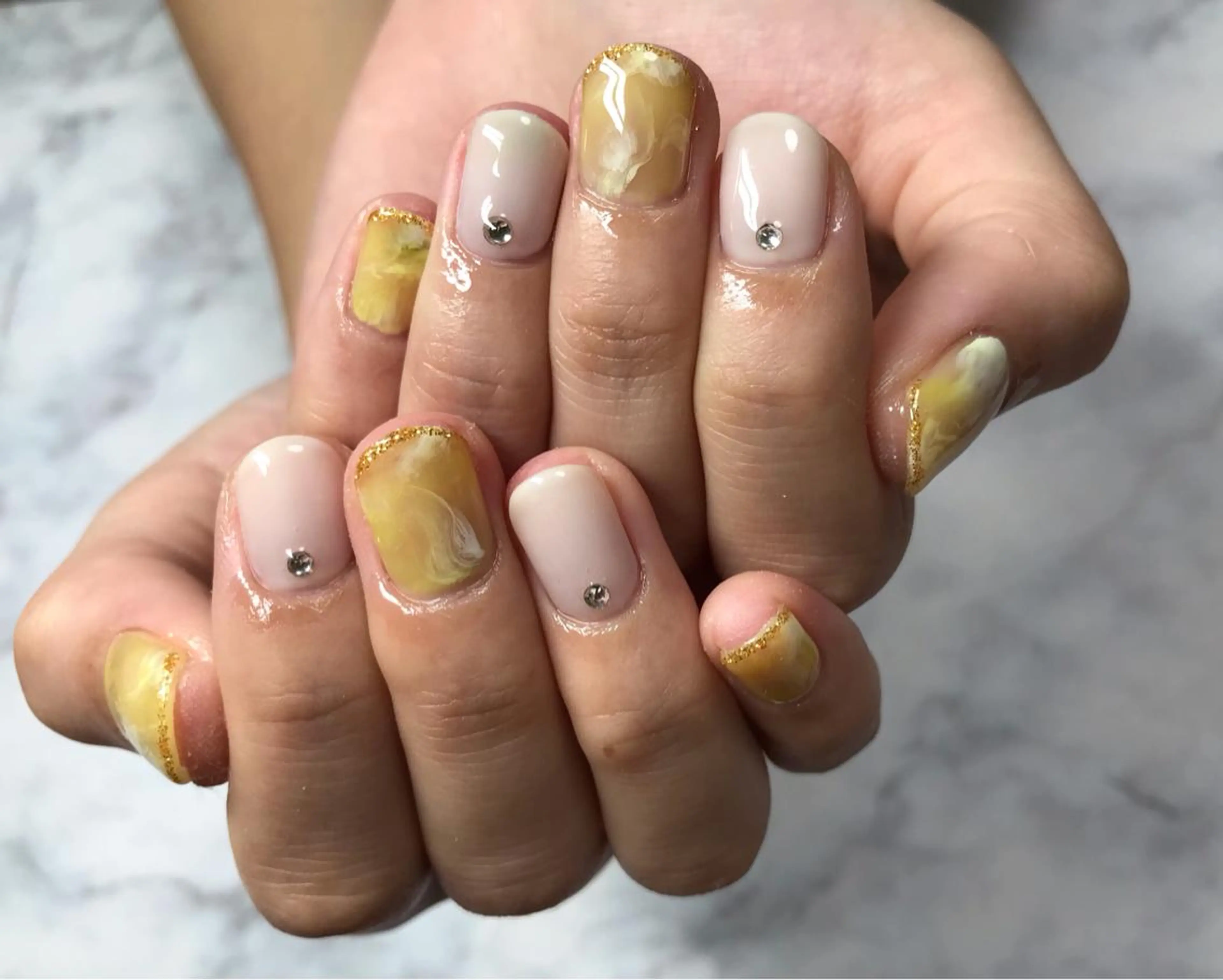 ネイル ハンドネイル Mana‪ ‪·͜· ❤︎‬のネイルデザイン