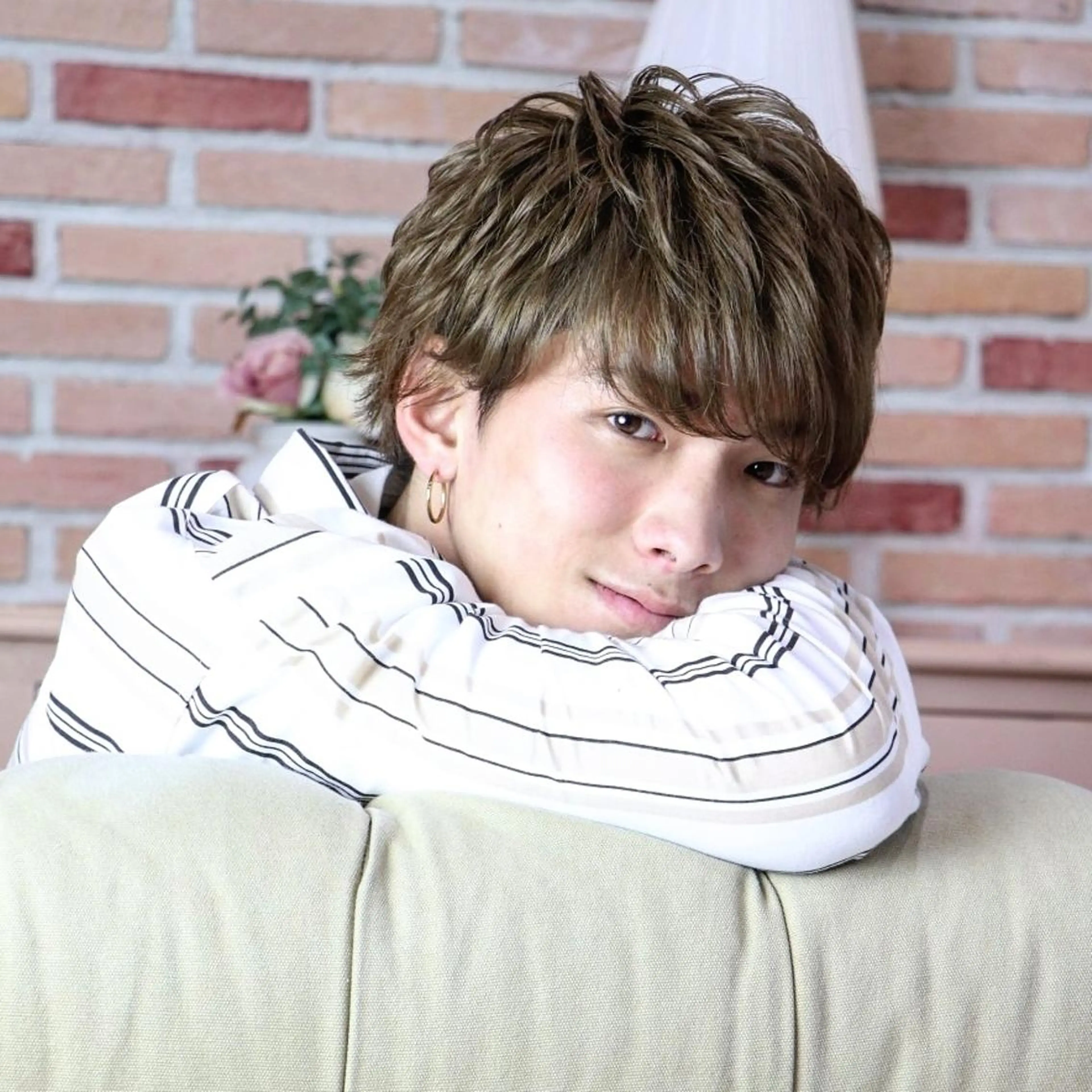 ショート カラー メンズ 透明感カラー 川端 智治のヘアスタイル