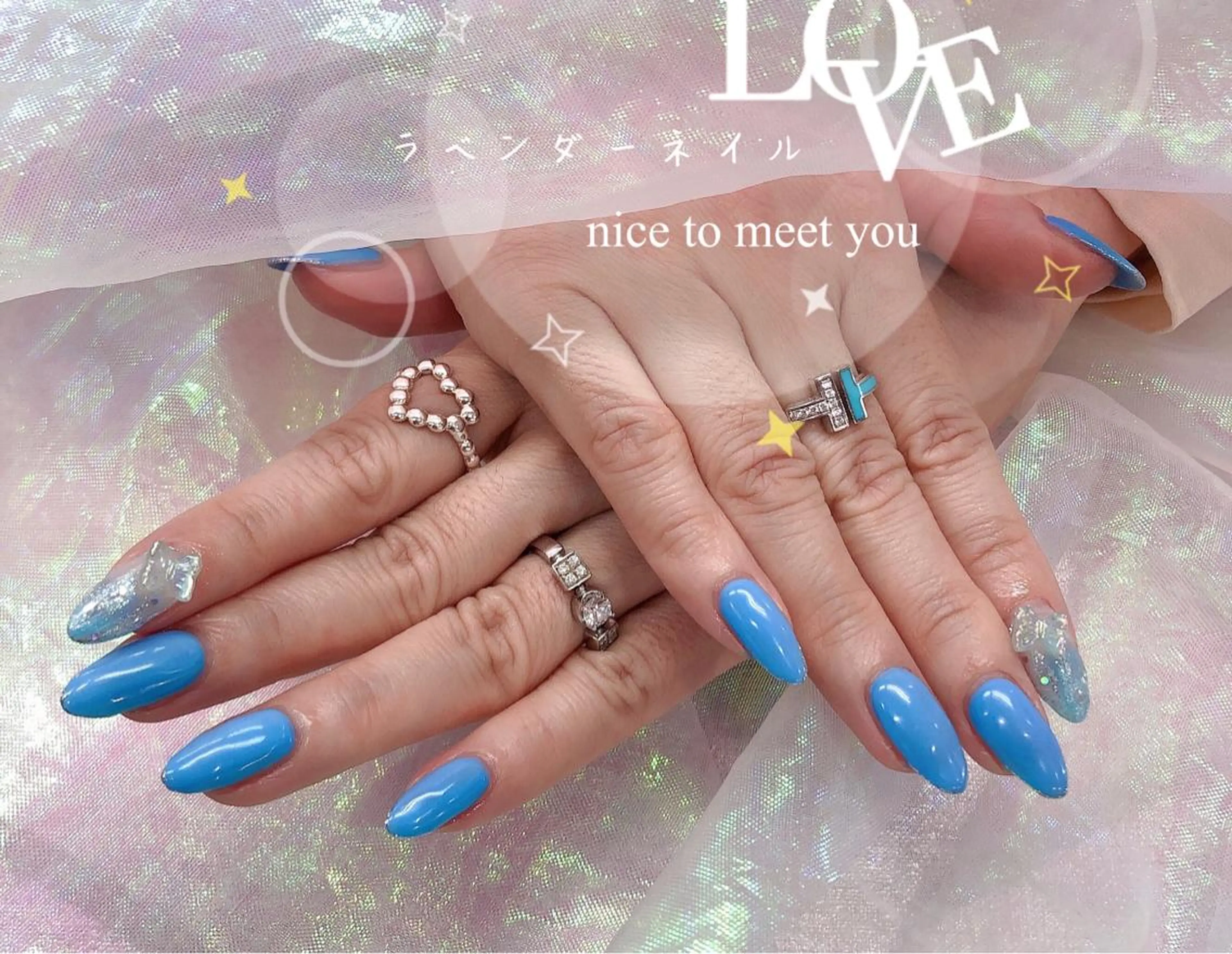 ネイル ラメ(グリッター) ラベンダー💖日暮里 ルル💖ネイルのネイルデザイン