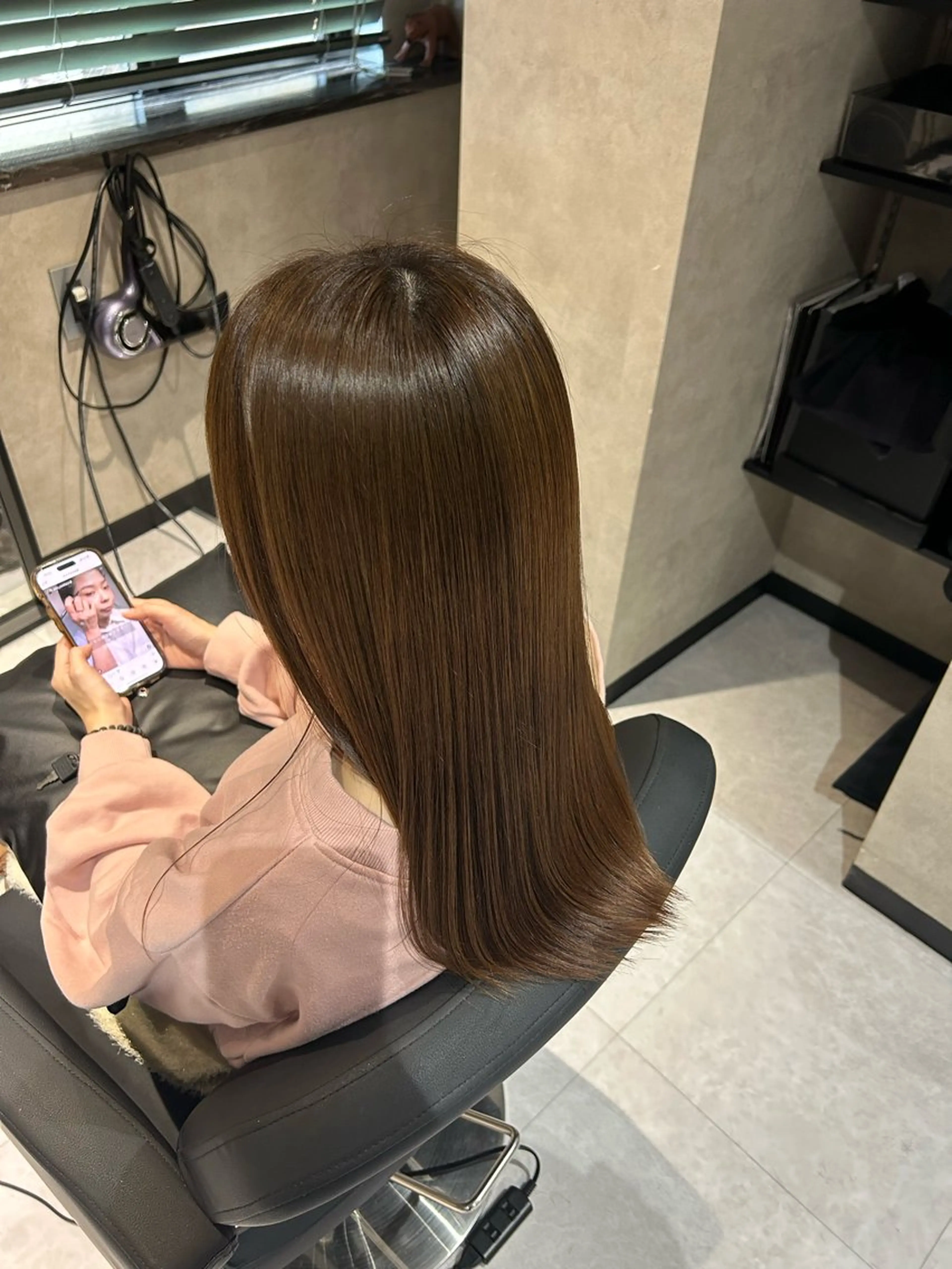 ロング カラー 髪質改善 ヘアカラー トリートメント 《.Xian》リク /透明感カラー/艶髪のヘアスタイル