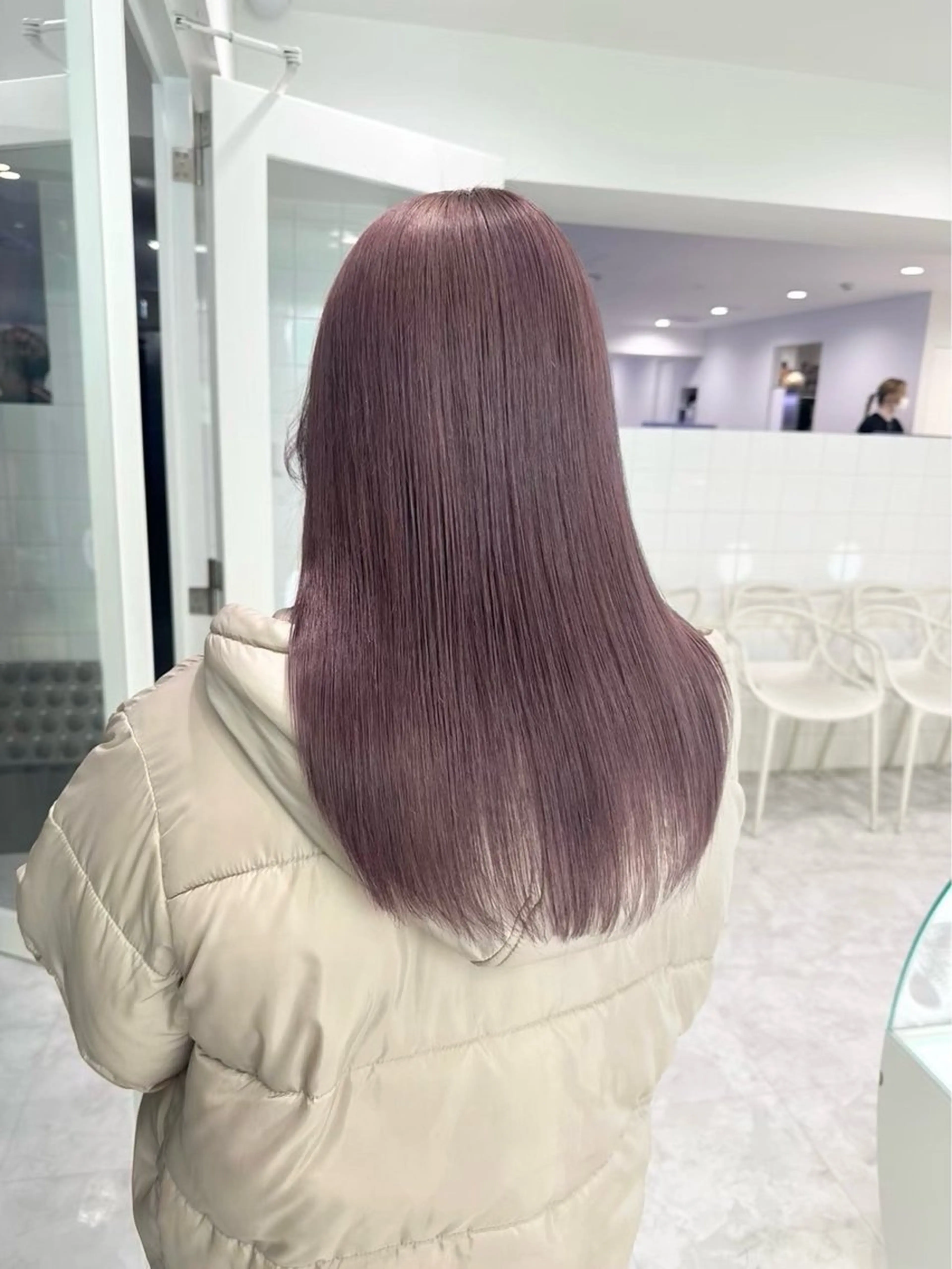 セミロング カラー 🎀暖色/ラベンダー /paru🤍のヘアスタイル