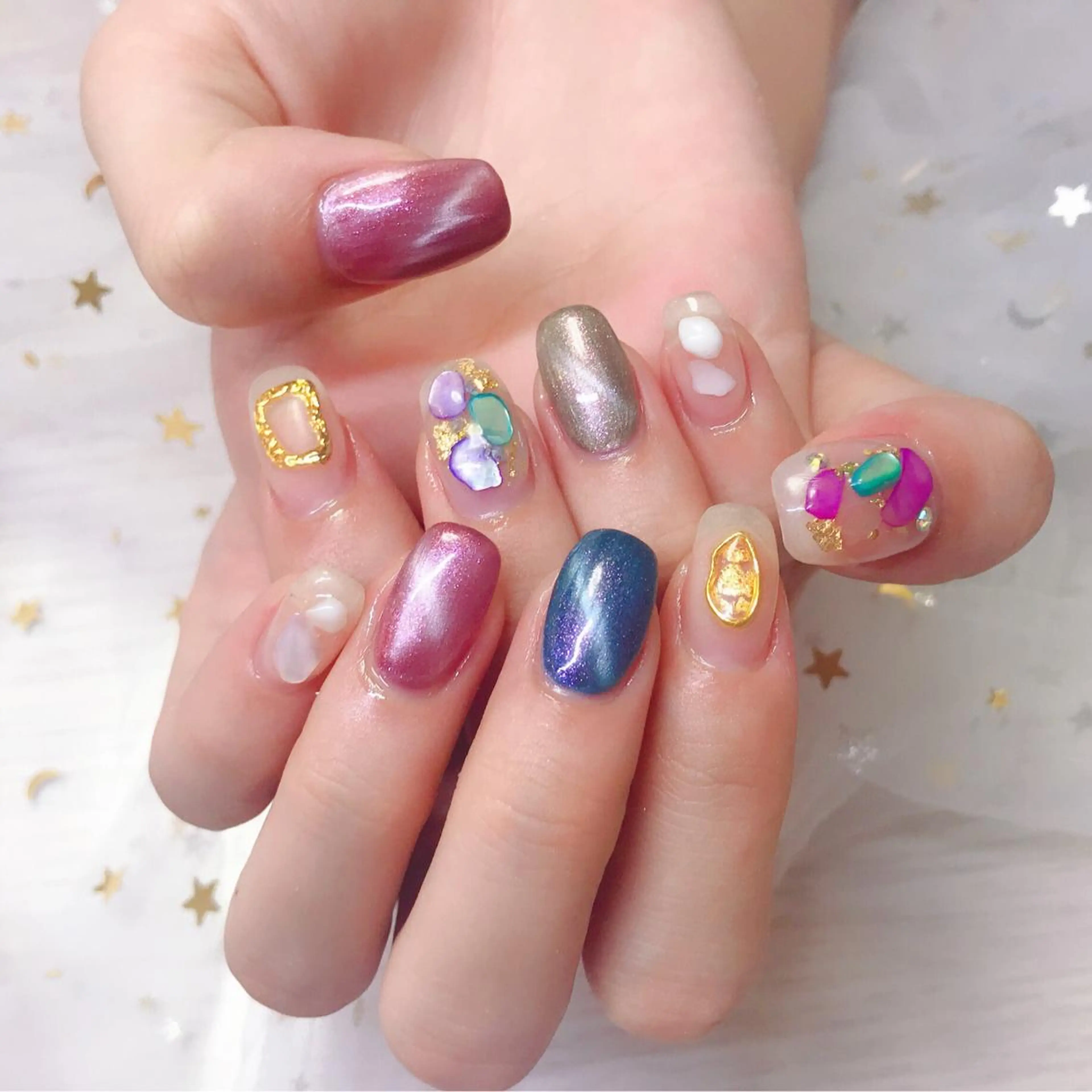 カラー ネイル Q Free nailsのネイルデザイン