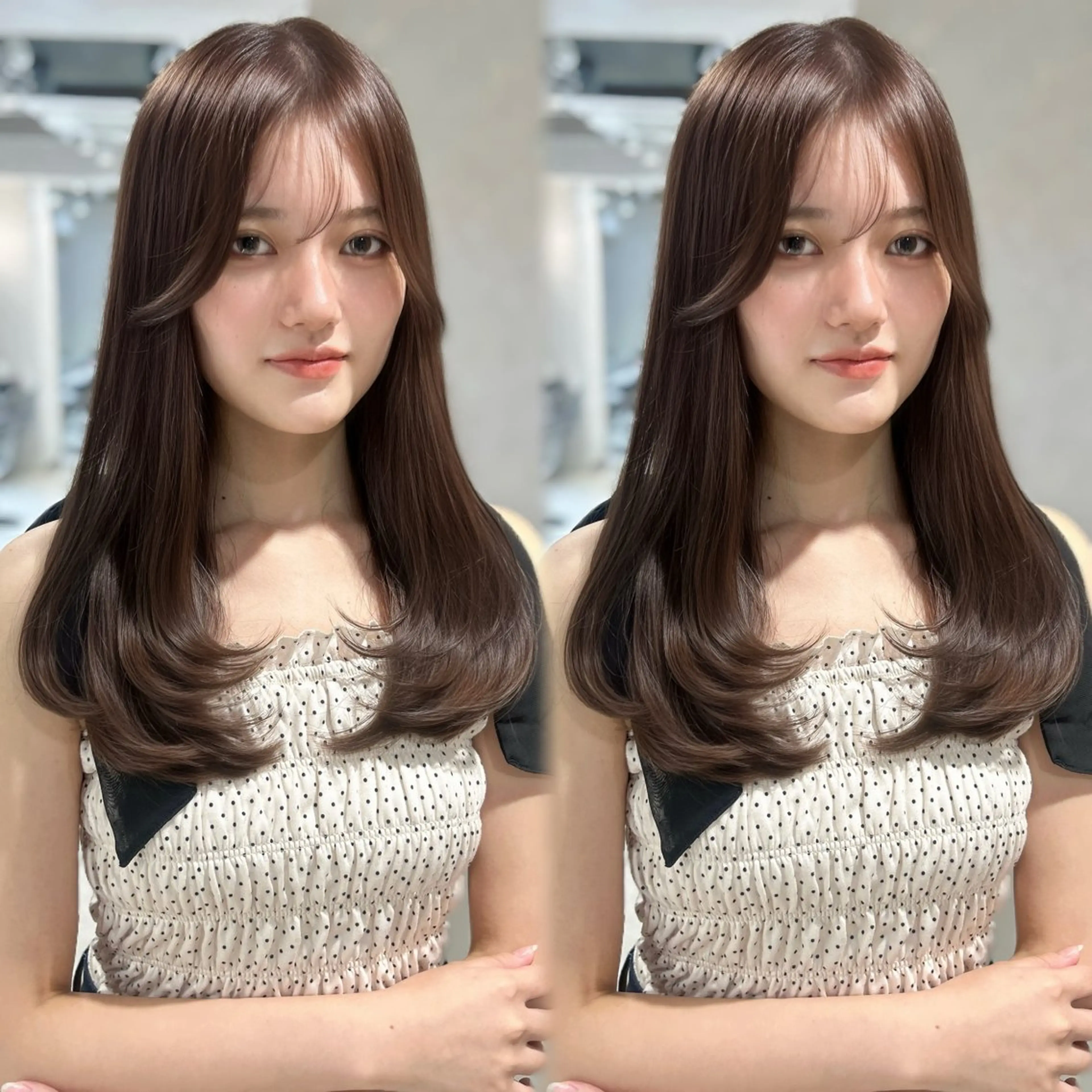 ロング 韓国レイヤー×髪質 改善︎💕︎あかねのヘアスタイル