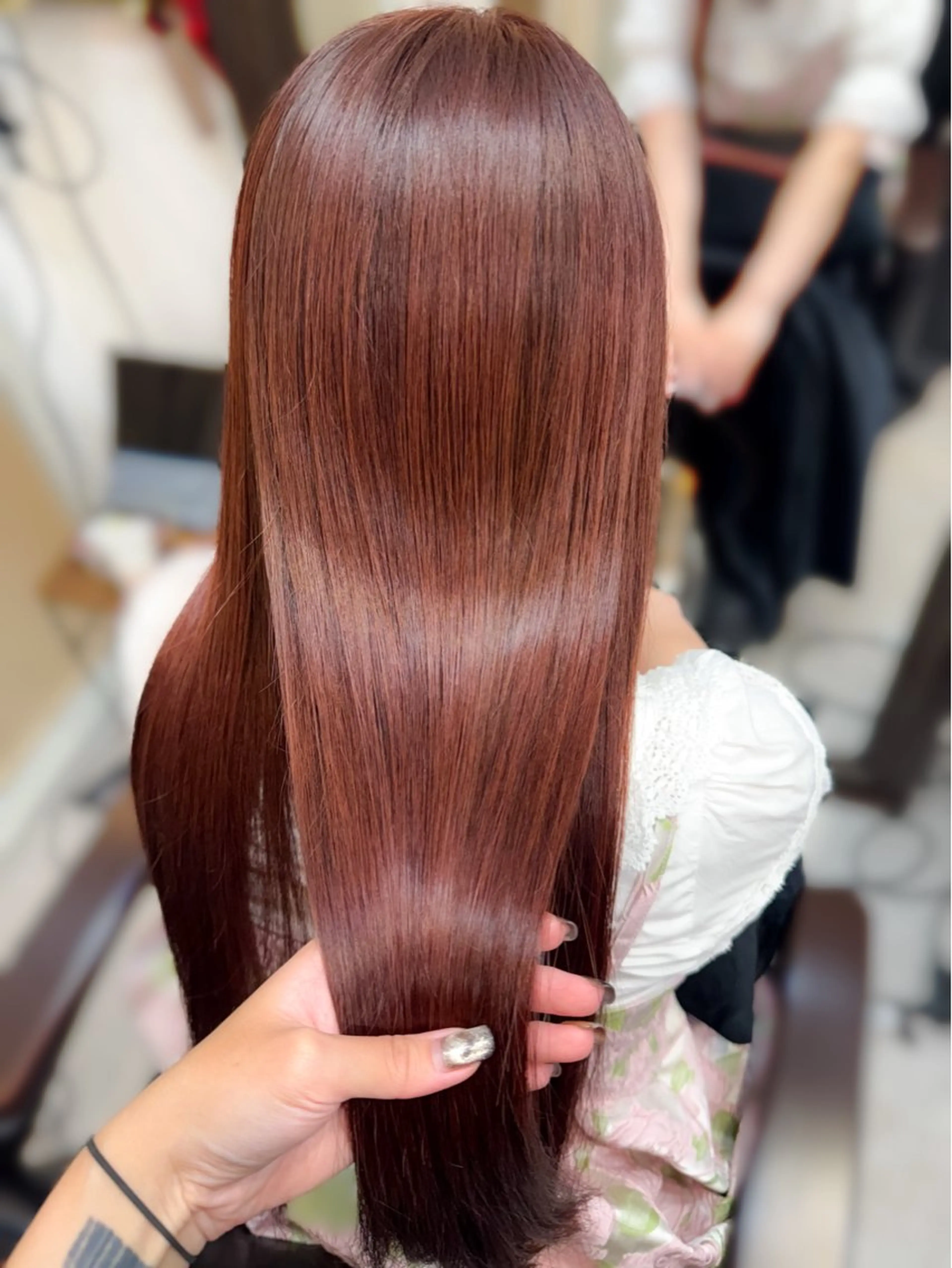 ロング カラー たぴ。ぱつっとボブ /暖色艶カラー🍒のヘアスタイル