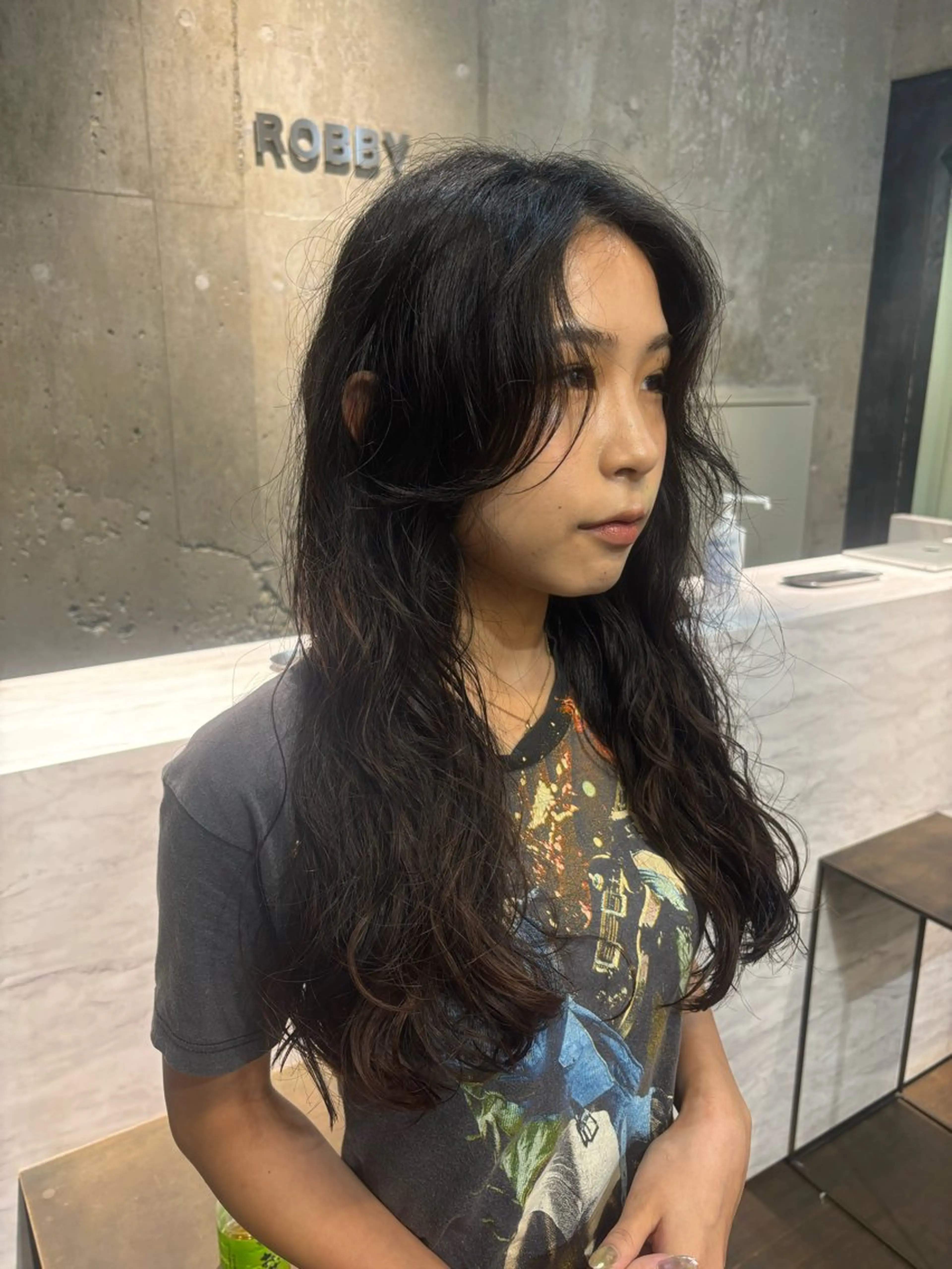 ロング パーマ パーマ、ストレート 🫧ちひろ🫧のヘアスタイル