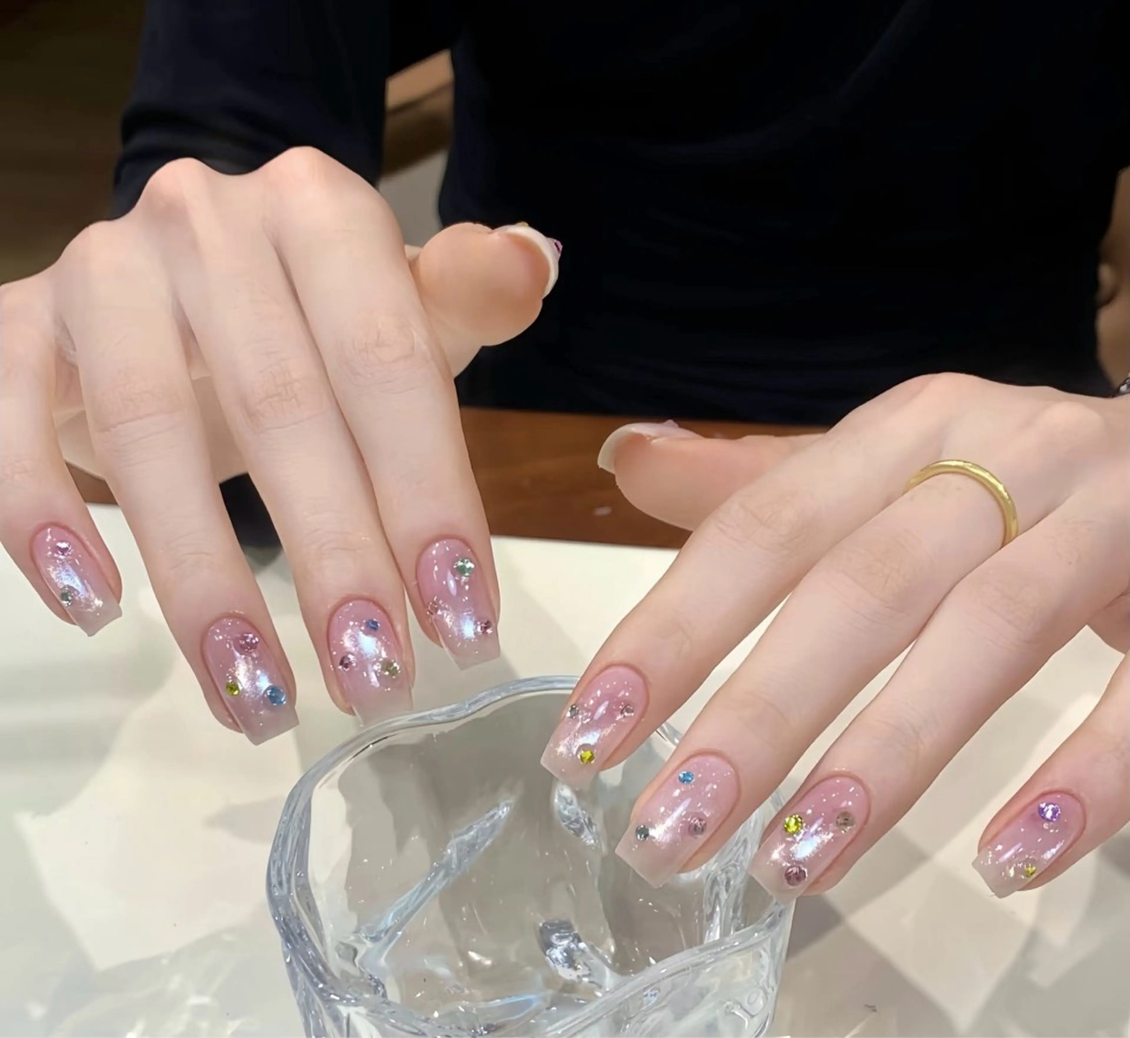 ネイル チークネイル 長さ出し フットネイル フレンチネイル ジェルネイル Fancy nail salonのネイルデザイン