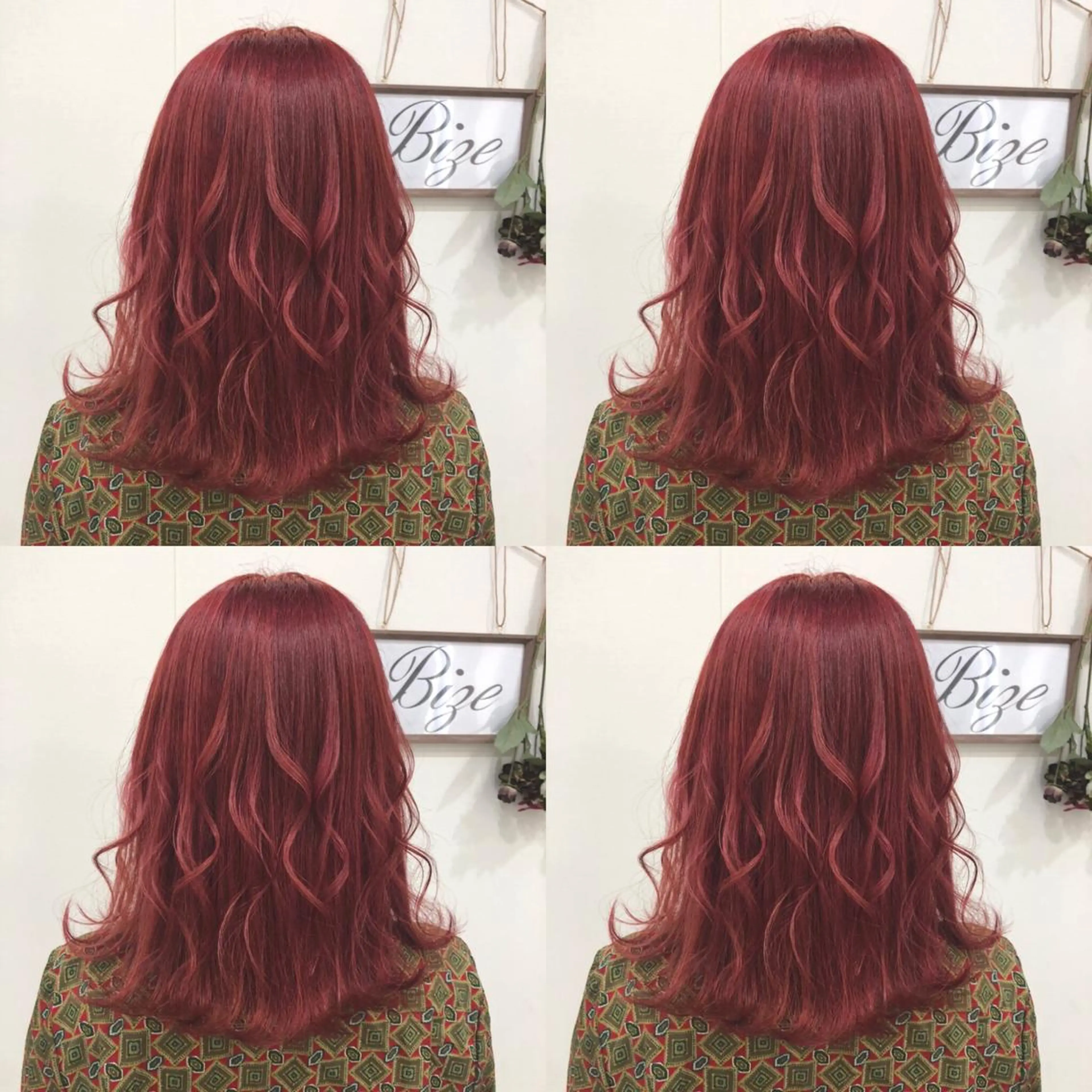 セミロング カラー レッドカラー 🌷MAYU 🌷のヘアスタイル
