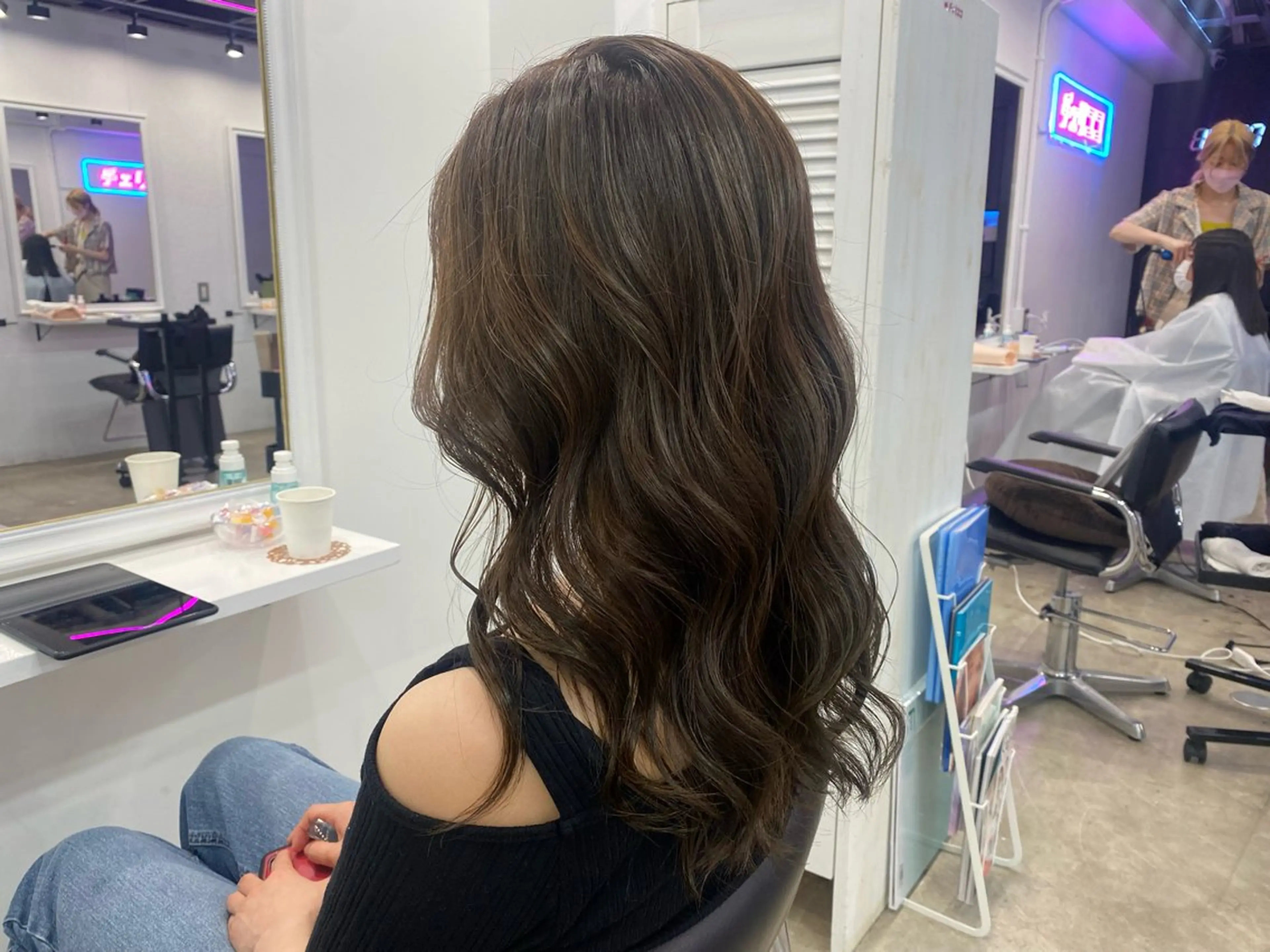 セミロング カット ヘアカラー トリートメント Plaatje(プラーチェ)古淵店所属・【ウルフ/レイヤー/ 白髪ぼかし】タツヤのヘアスタイル