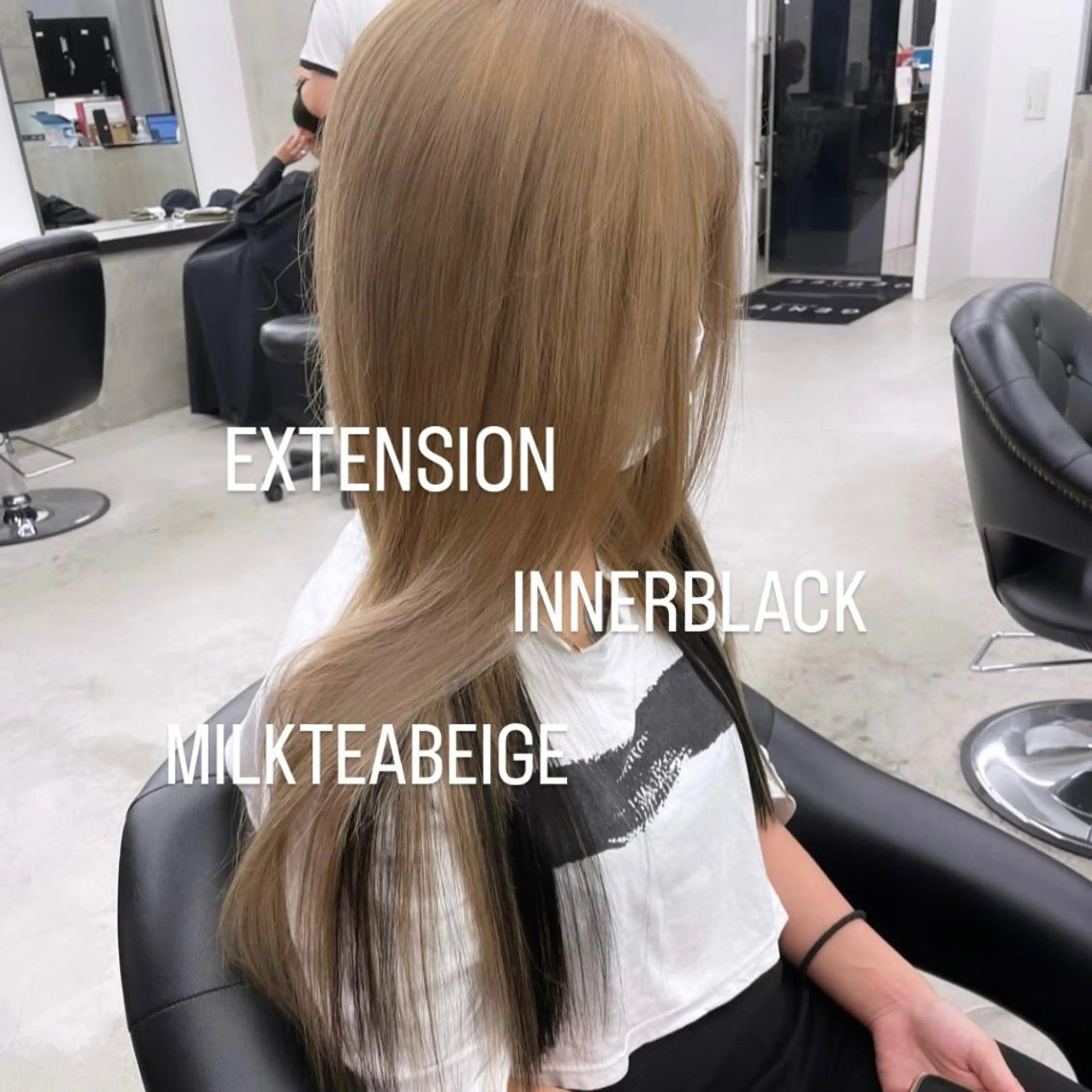 ロング カラー ヘアカラー エクステ エクステ🩵ブリーチ 韓国ヘア🩵KAEのヘアスタイル