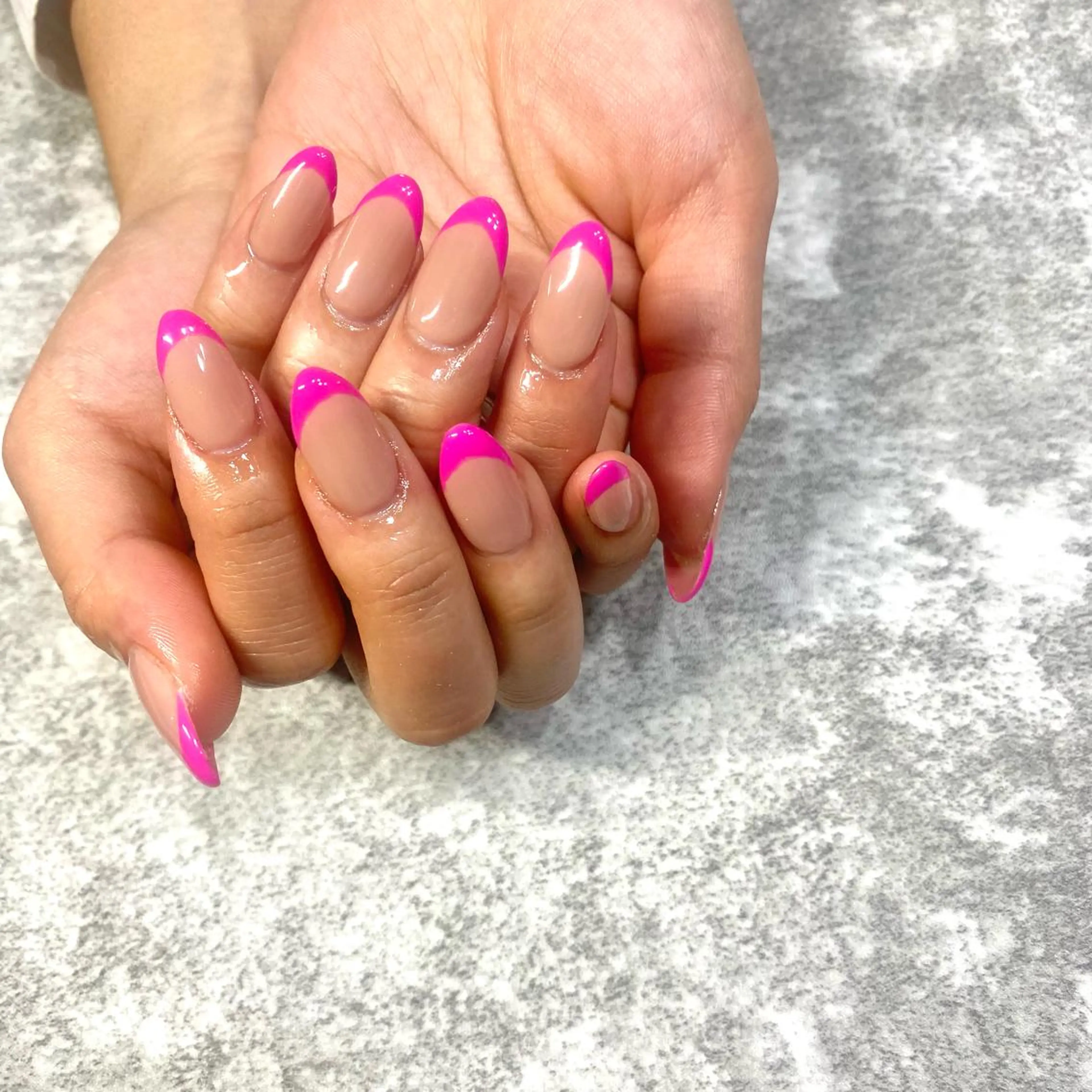 ネイル 長さ出し フレンチネイル ピンク ハンドネイル ★Rinail... .のネイルデザイン