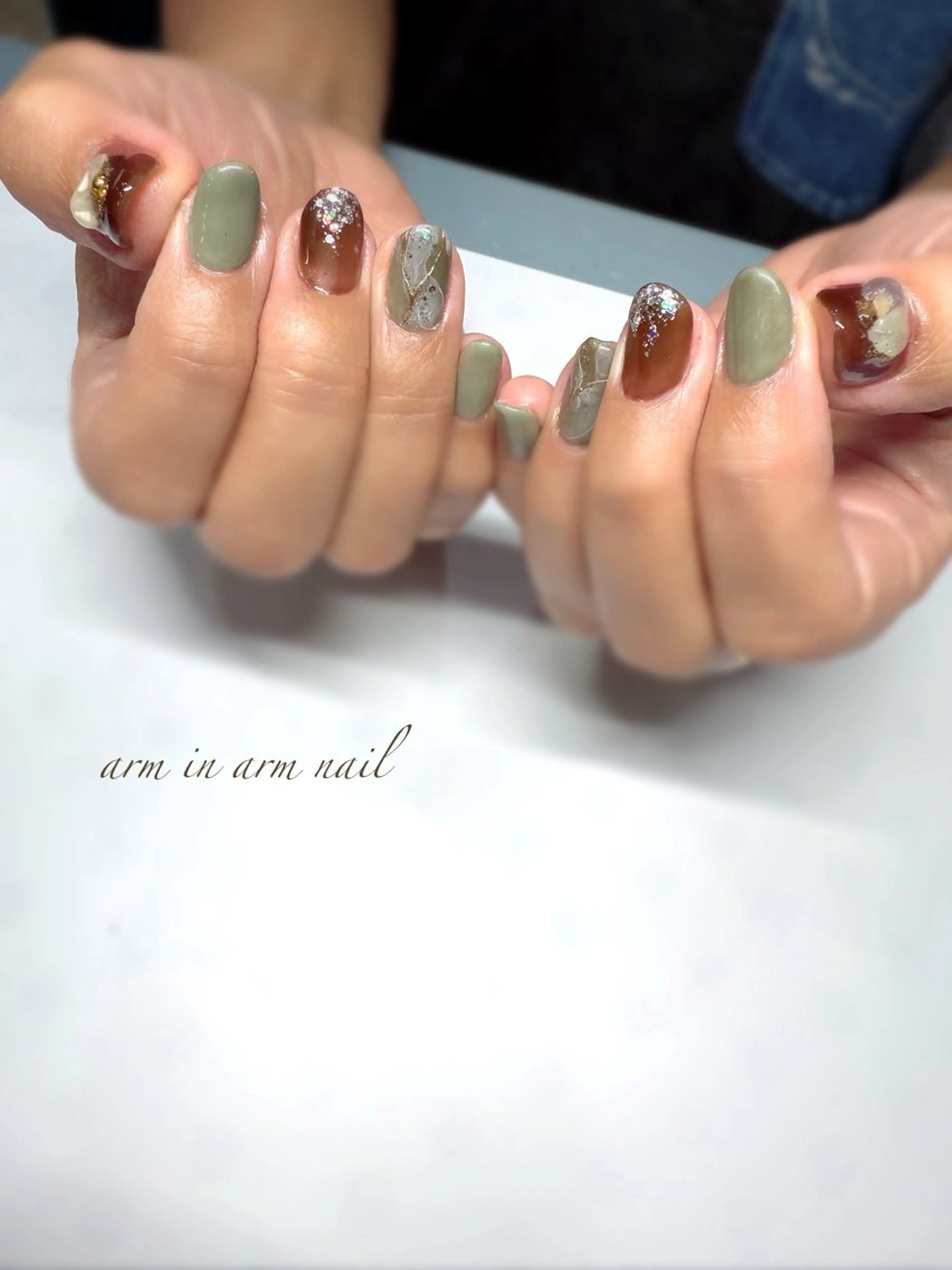 ネイル arm in arm ︎✿Yamamotoのマツエク・マツパデザイン