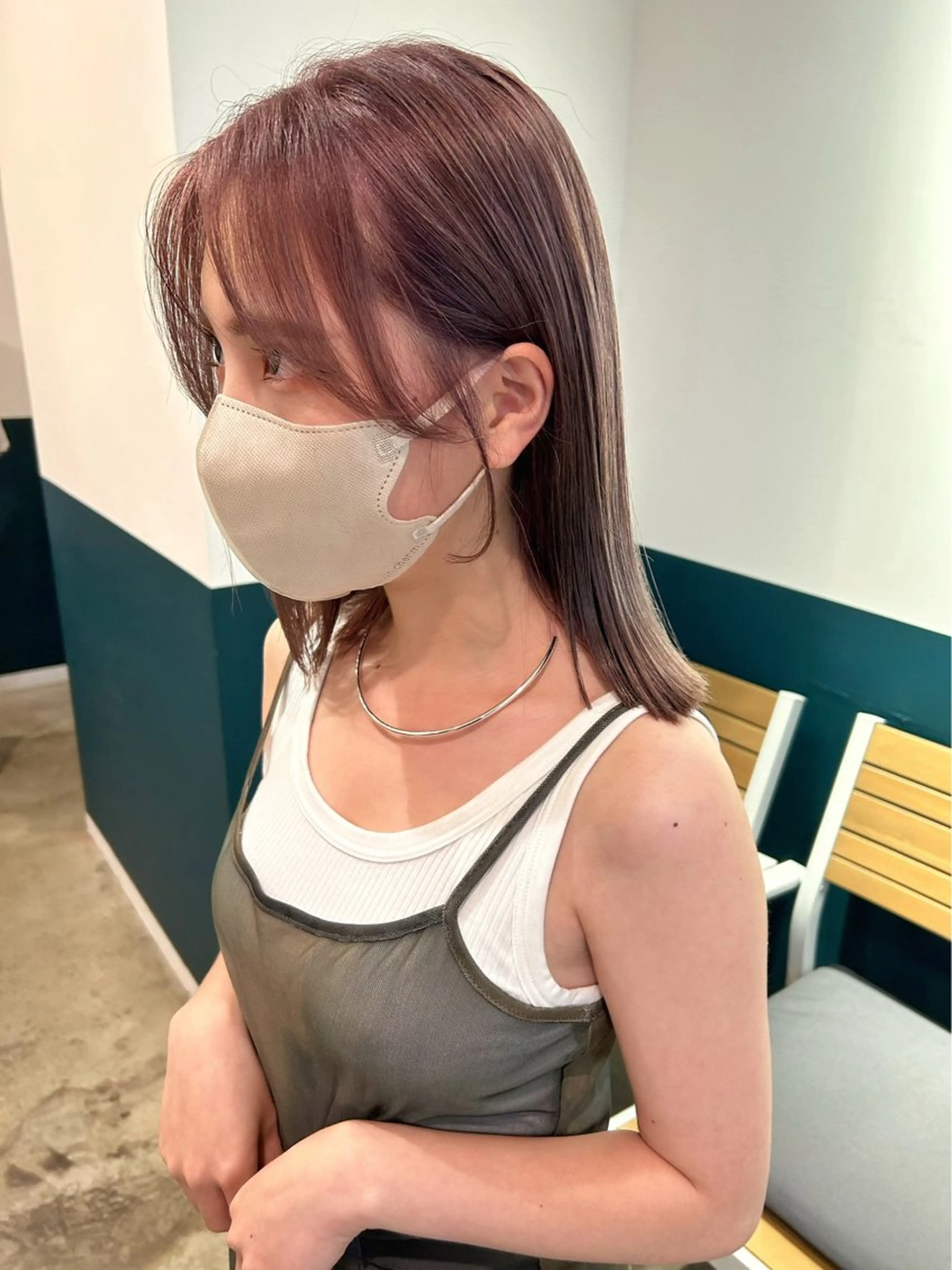 ミディアム カラー ブリーチ ラベンダーカラー ピンクカラー カット ヘアカラー カラーリスト菅野 竜矢🌈のヘアスタイル