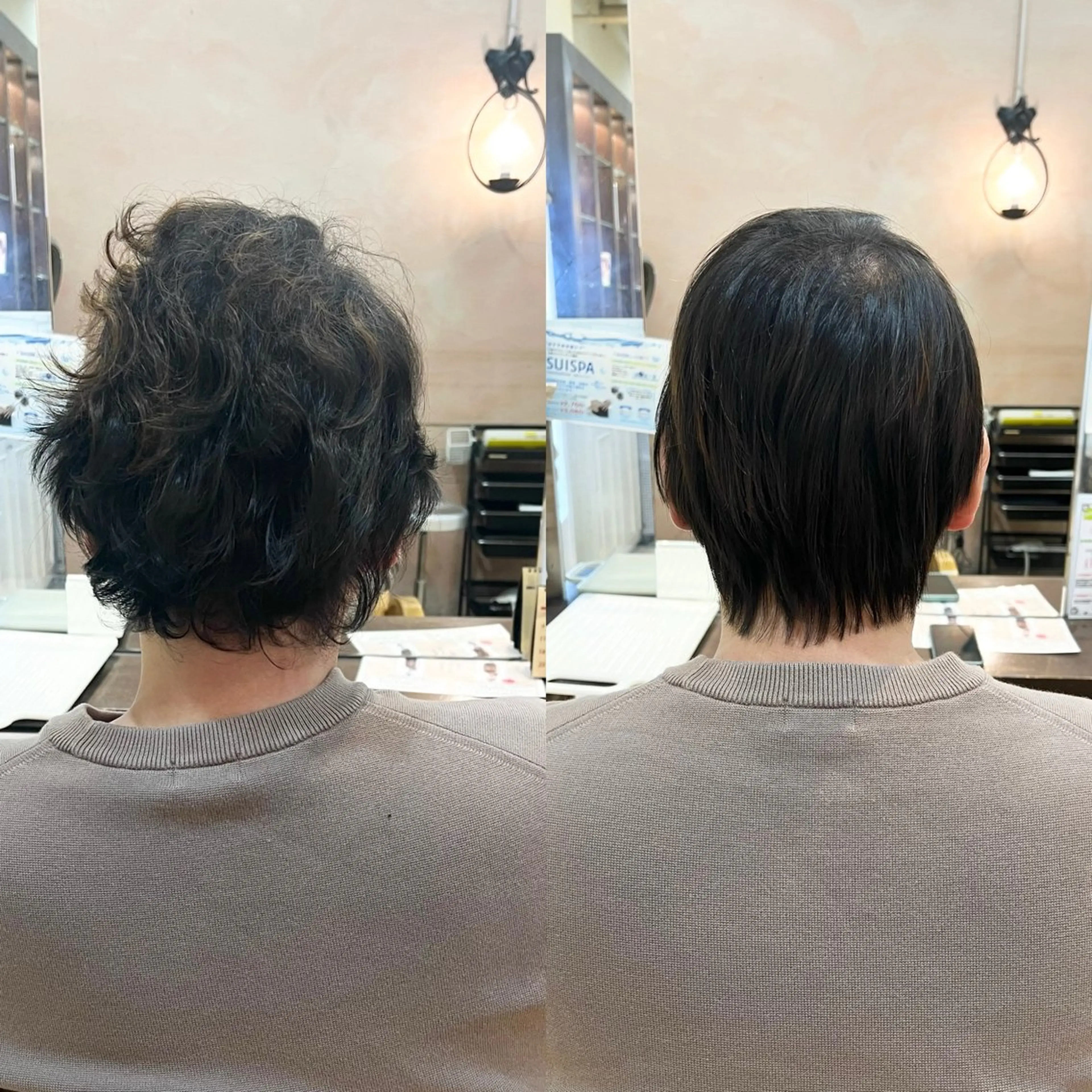 メンズ 酸性ストレート カット 縮毛矯正 地毛風ストレート ⚡️下ノ村柊斗⚡️のヘアスタイル