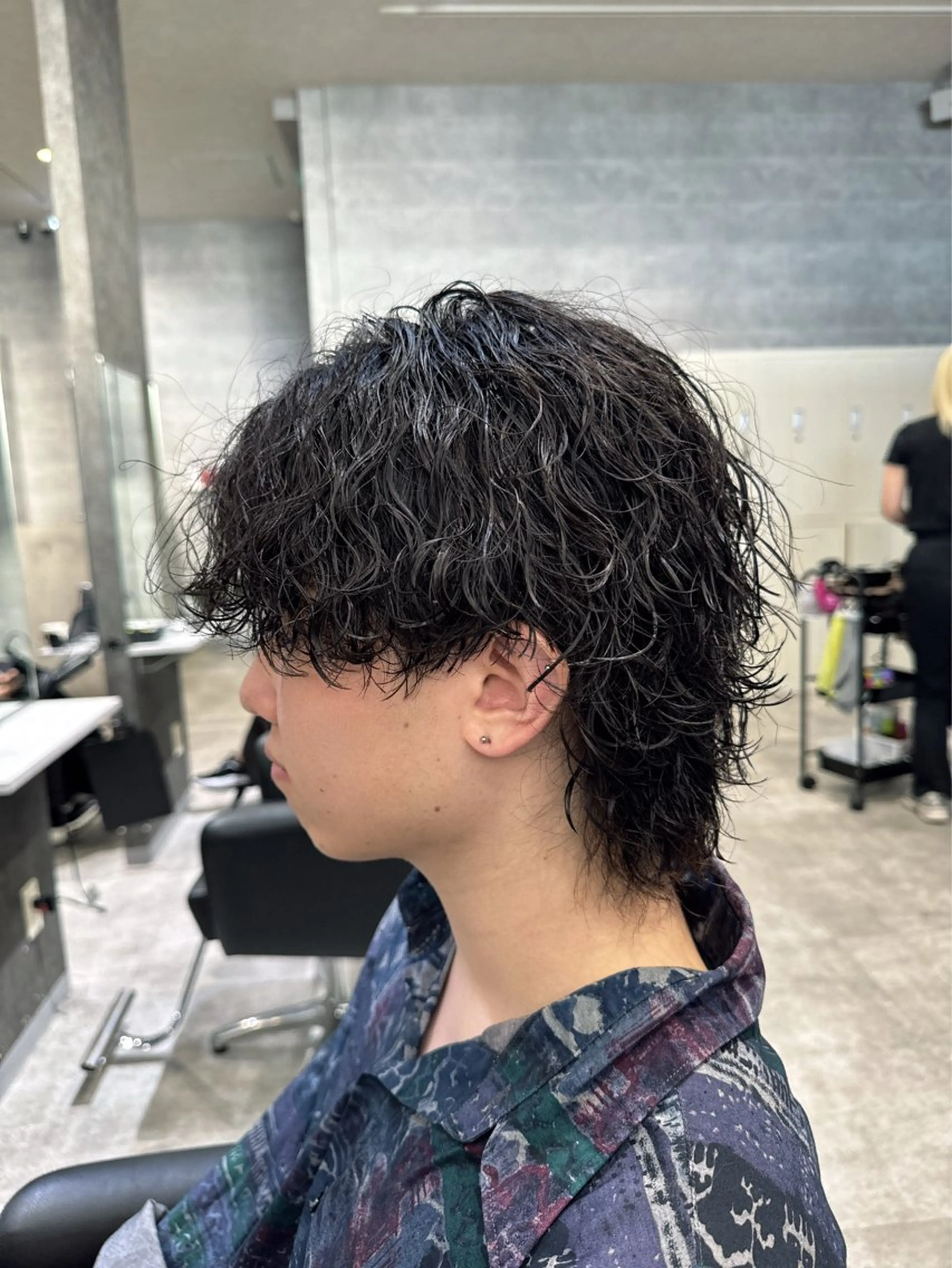 パーマ メンズ 波巻きパーマ _WHITE 鳳店 小谷 朝飛のヘアスタイル