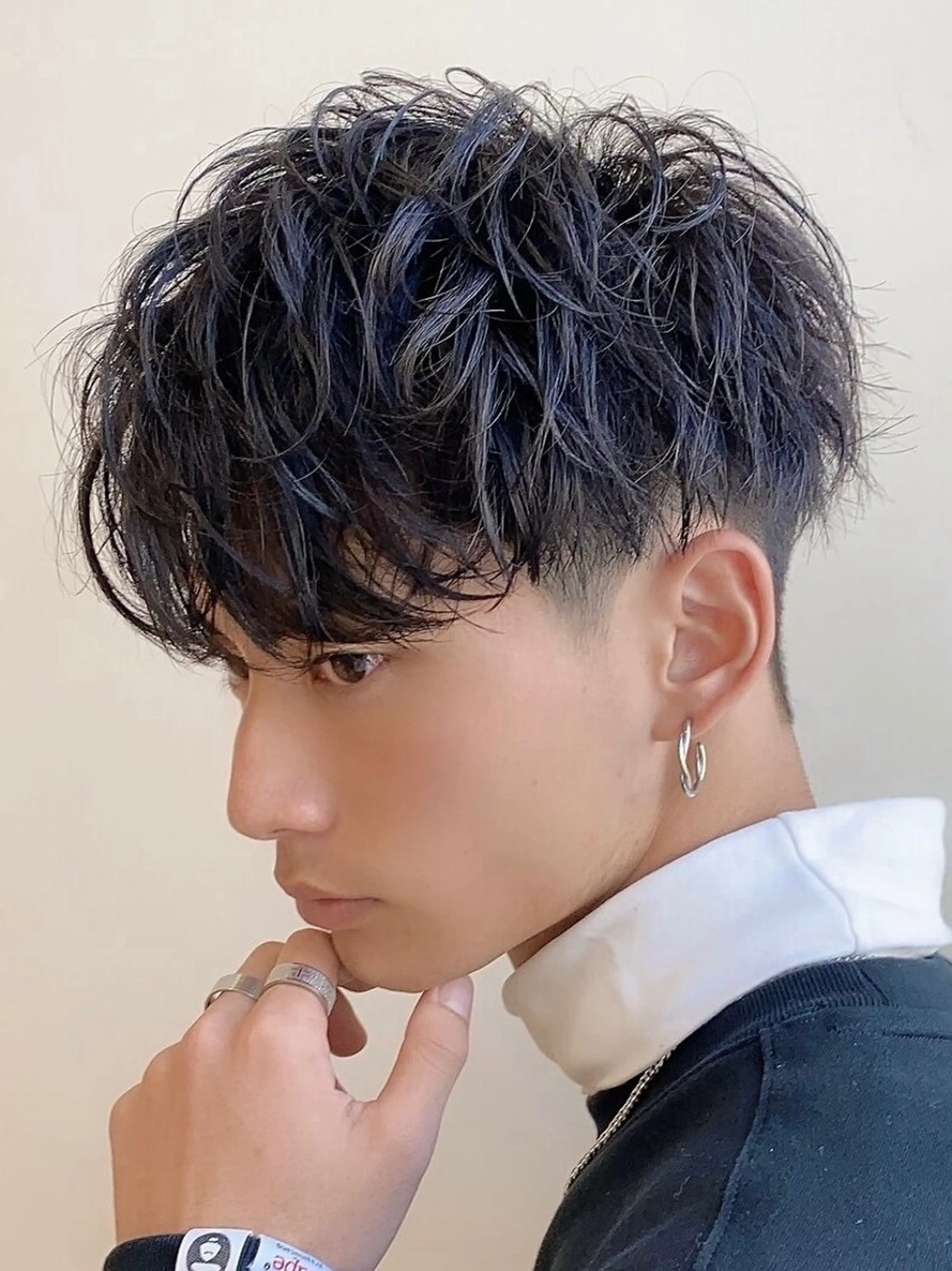 ショート パーマ メンズ カット パーマ fifth 原宿　【フィフス】所属・fifth/メンズ パーマ/川﨑泰就のヘアスタイル