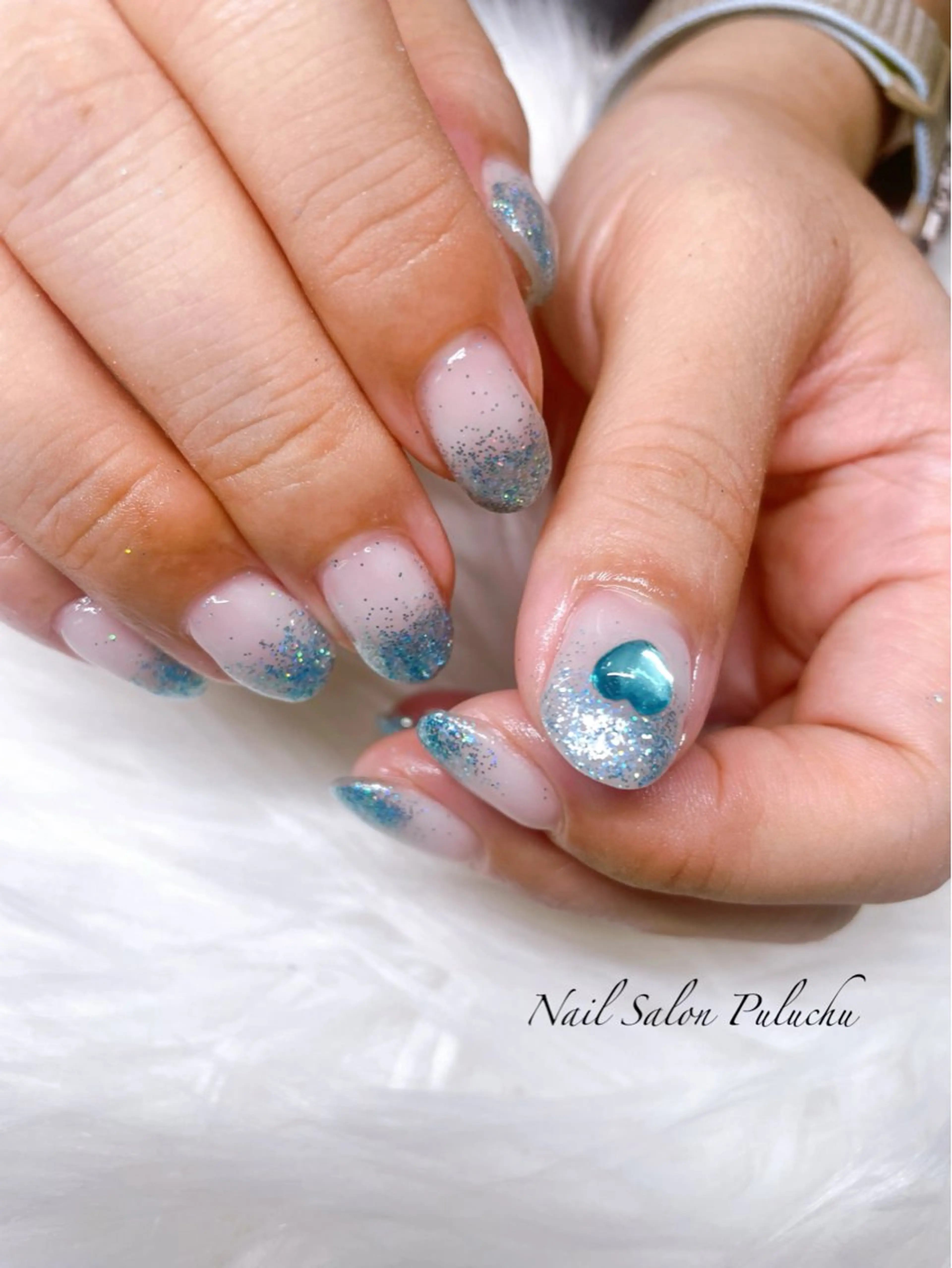 ネイル グラデーション ラメ(グリッター) ラメグラデーション ♡ puluchu ♡のネイルデザイン