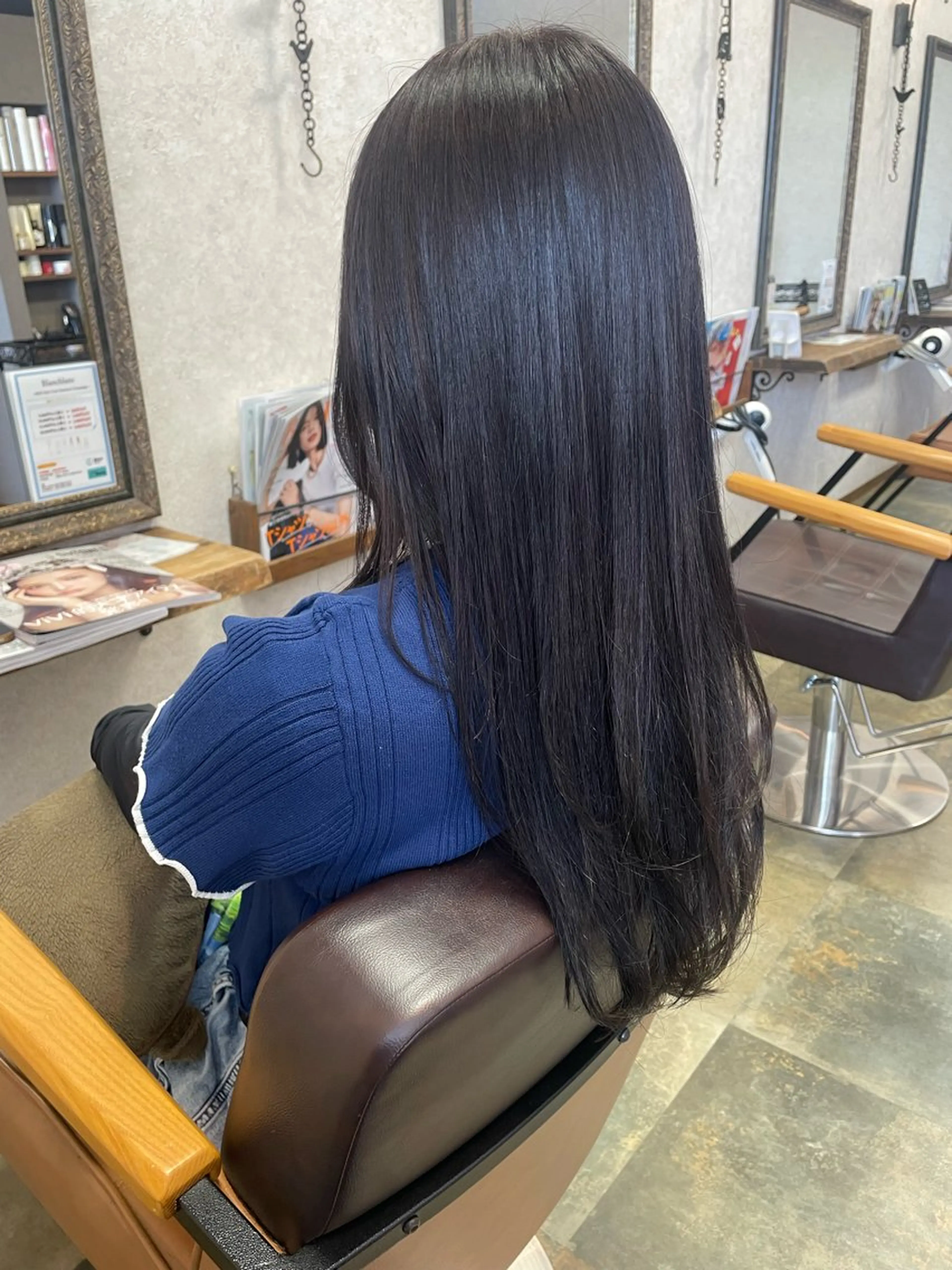 ロング カラー ブルーカラー ラベンダーカラー ヘアカラー トリートメント Blanc blanc所属・三川 啓英 / Blancblancのヘアスタイル