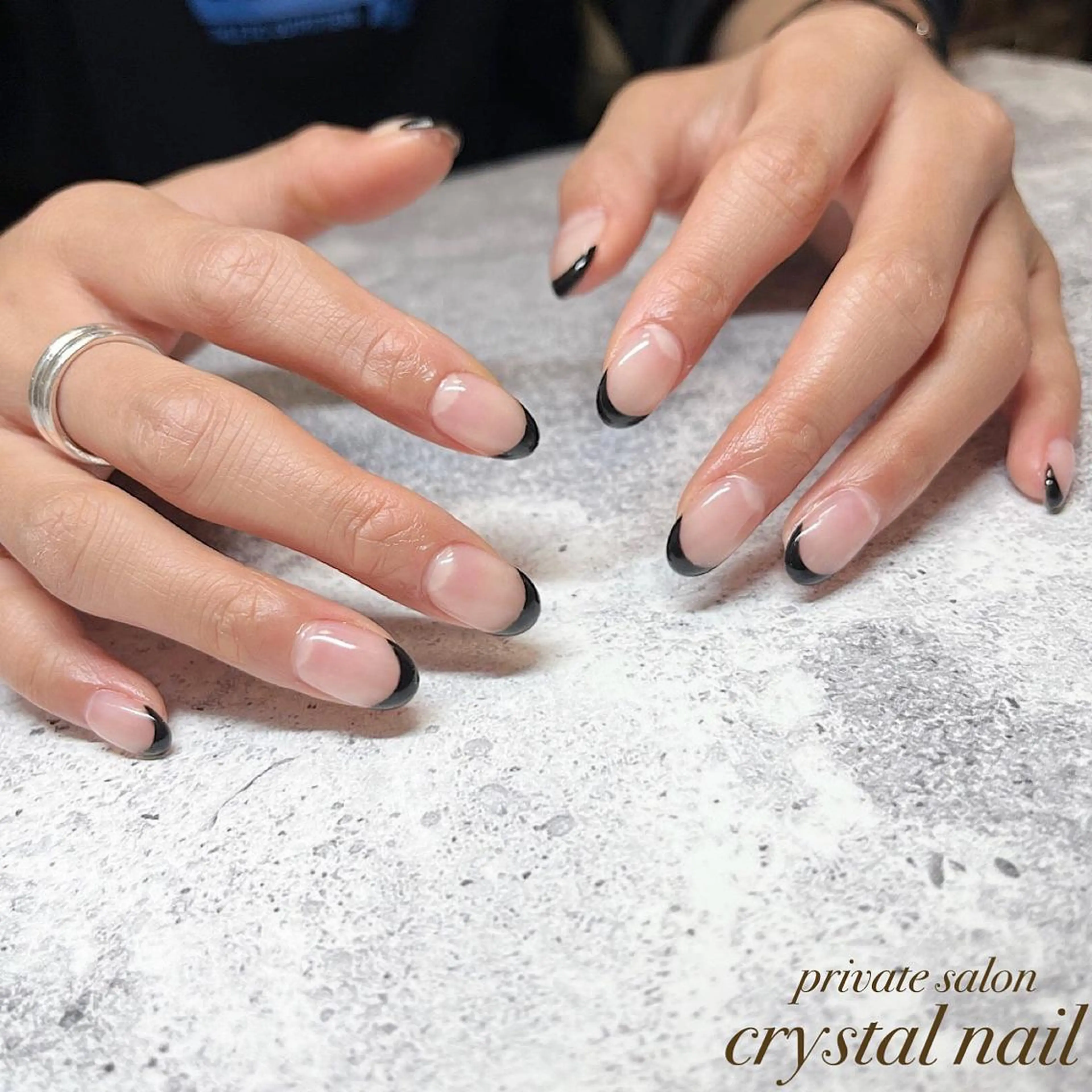 ネイル フレンチネイル ハンドネイル Crystal Nailのネイルデザイン