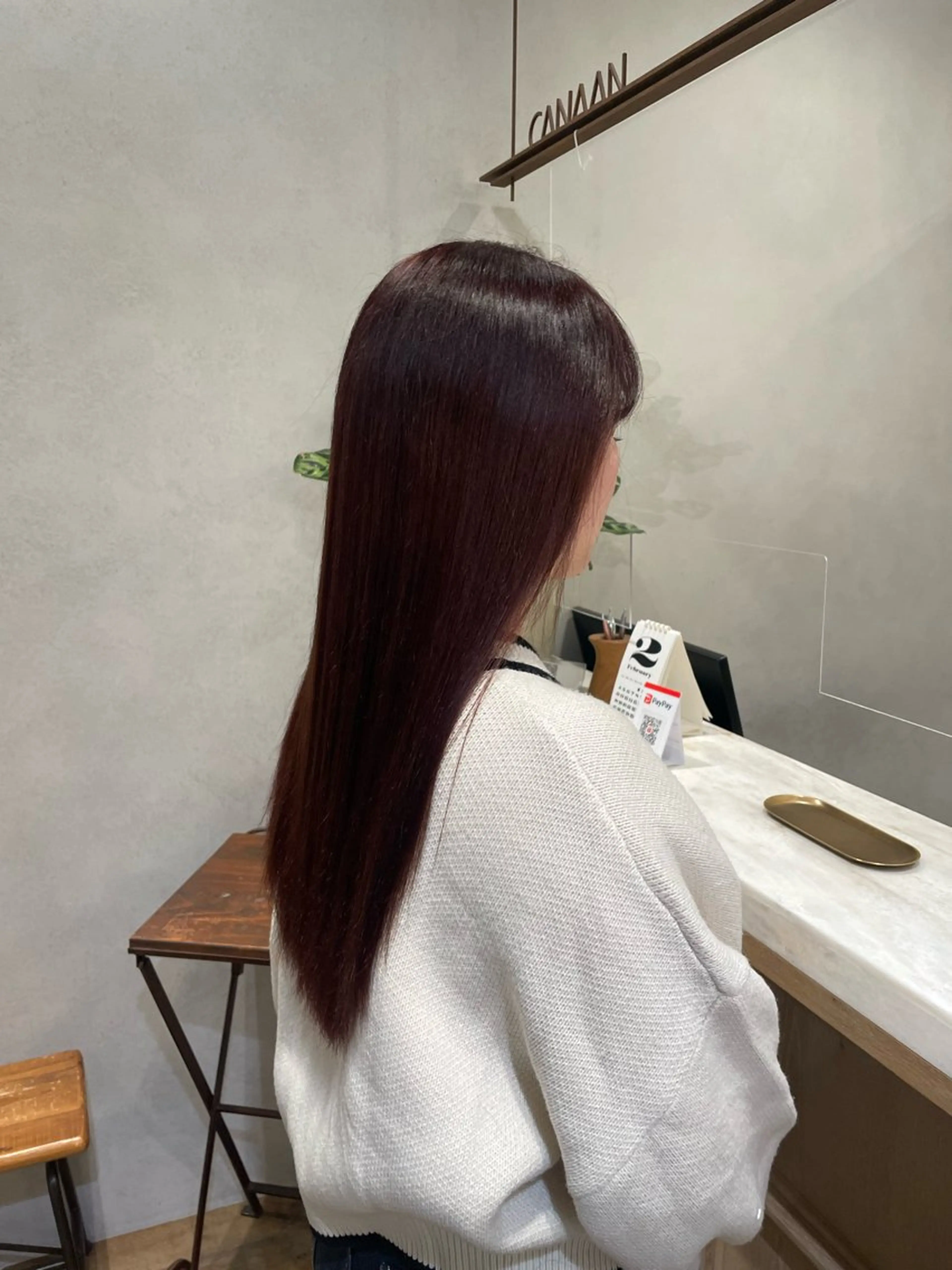 ロング カラー ブリーチ ブラウンカラー ブリーチなしカラー レッドカラー レッドブラウン 村田 旭のヘアスタイル