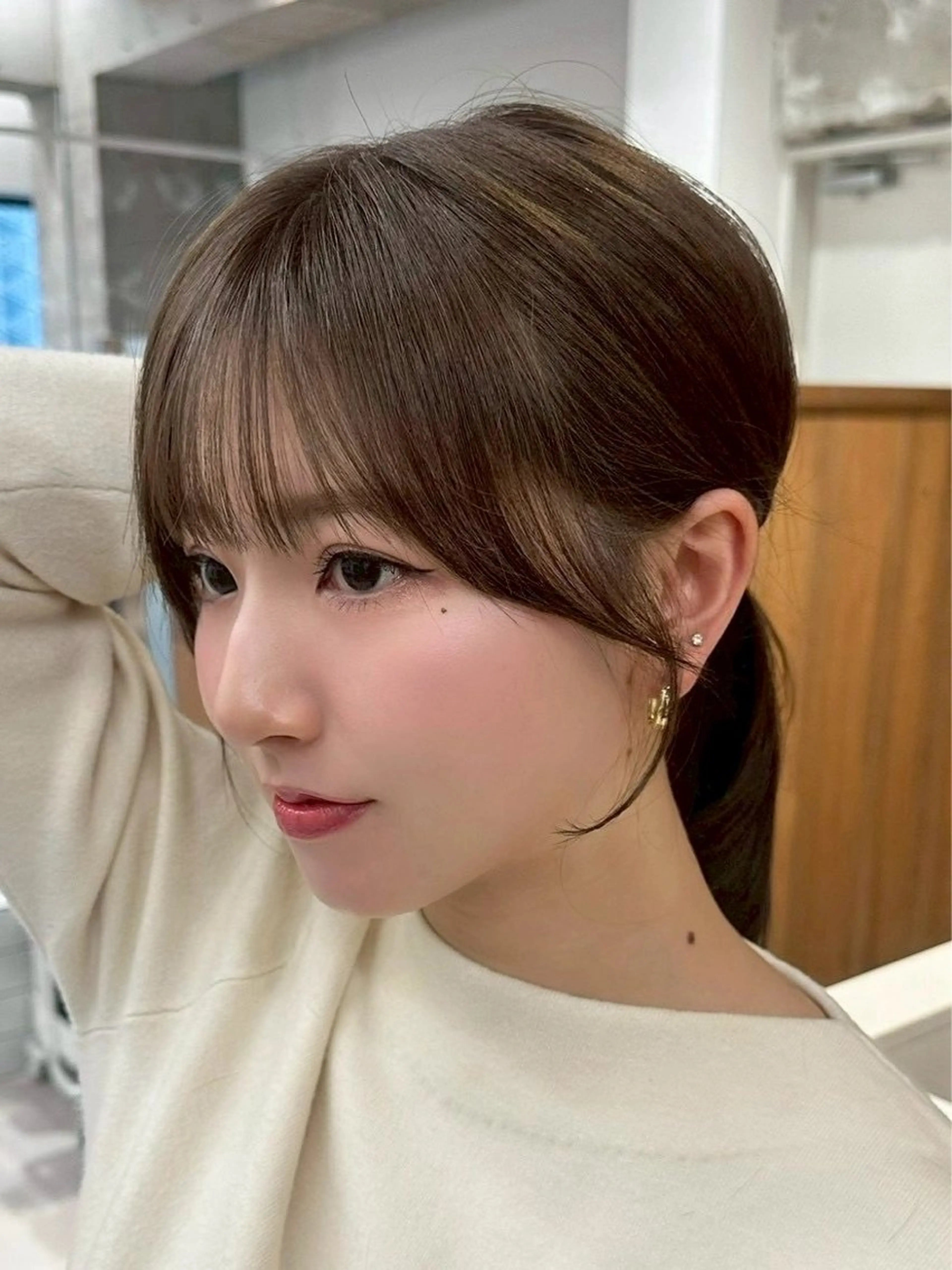 ロング カラー カット ヘアカラー トリートメント ✨顔まわりカット ✨渋谷人気No.1✨のヘアスタイル