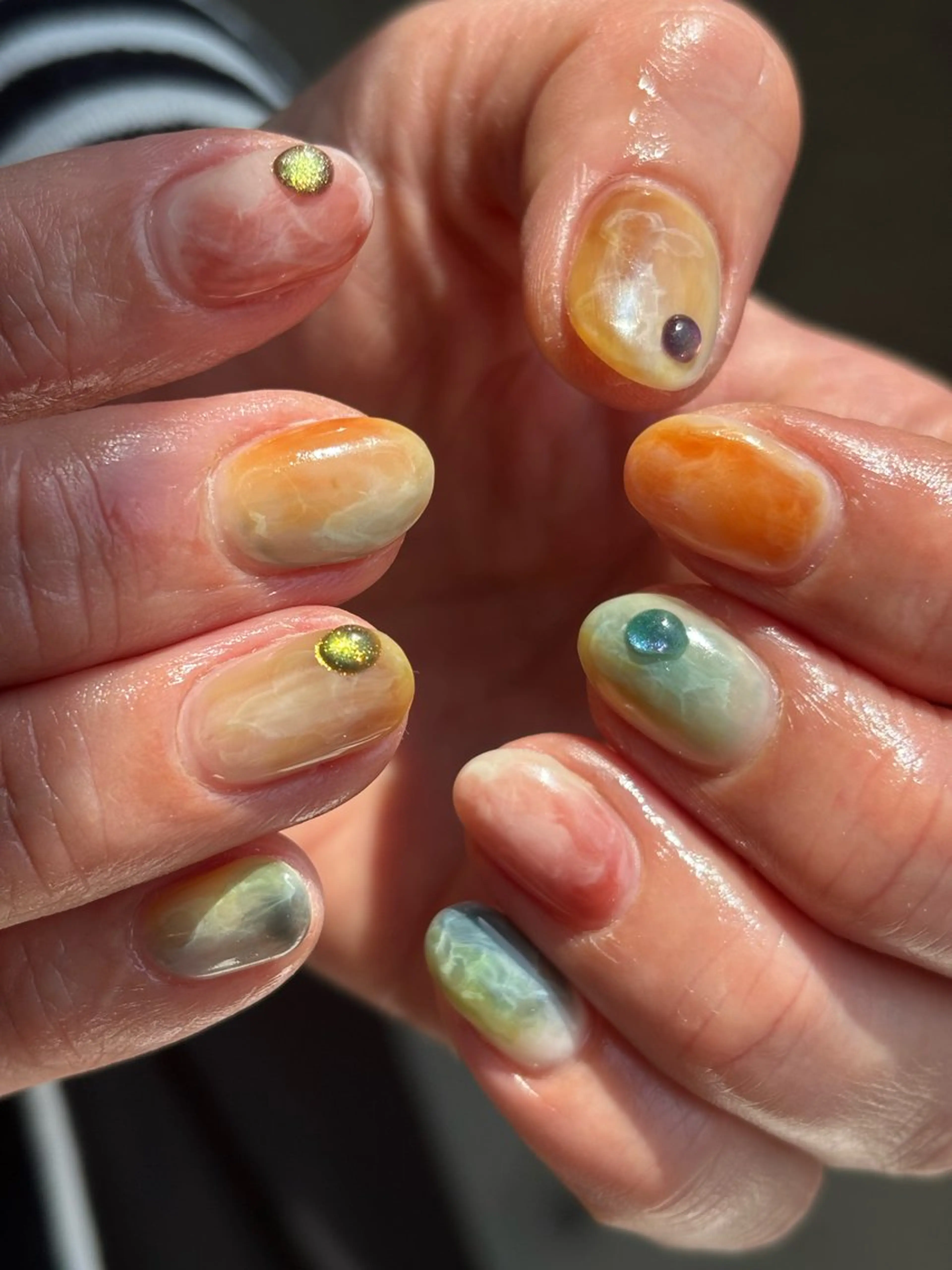 ネイル アートネイル 持ち込み ハンドネイル nuu  栄所属・早川 里奈のネイルデザイン